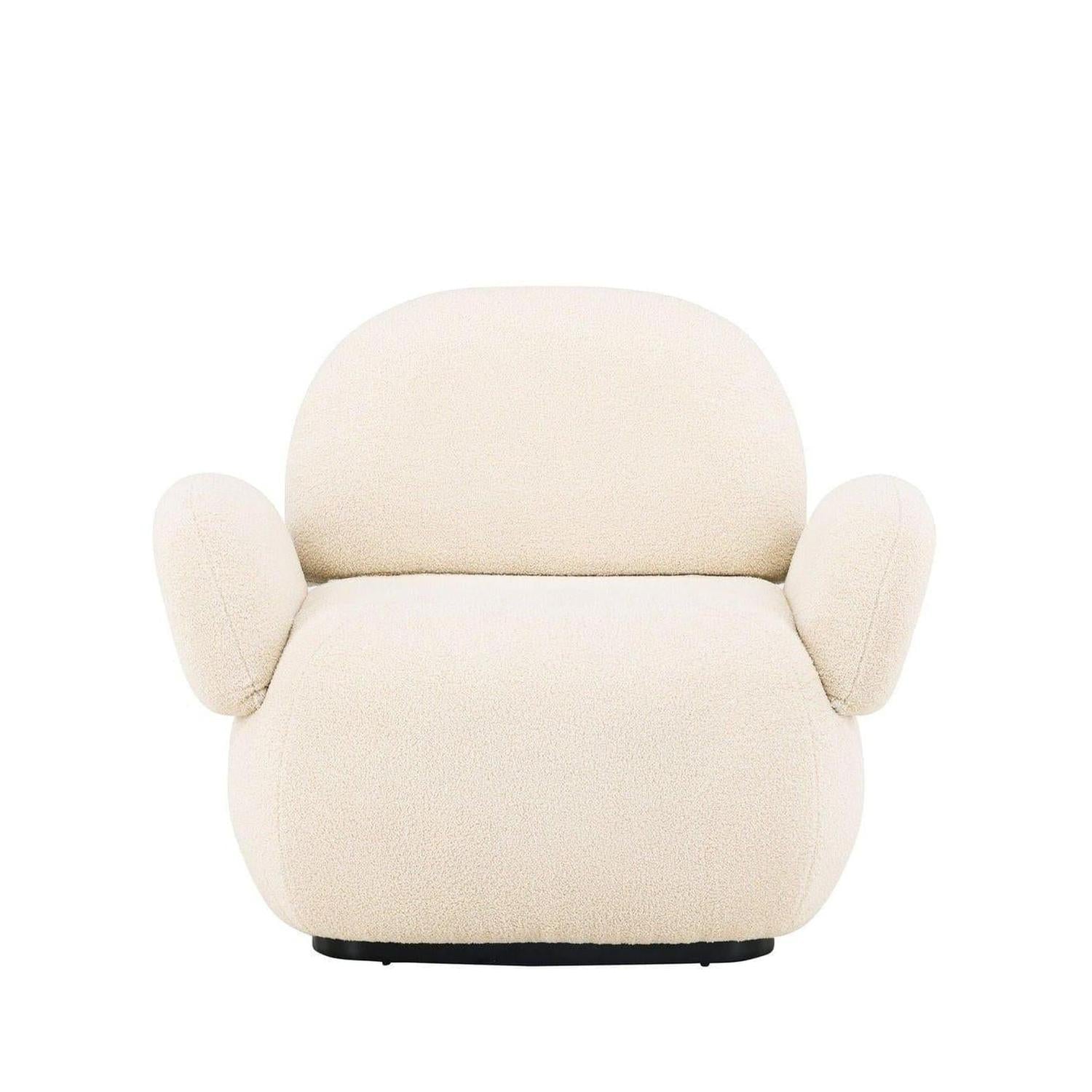 Loungesessel Sevilla aus Chenille - BeigeLoungesessel