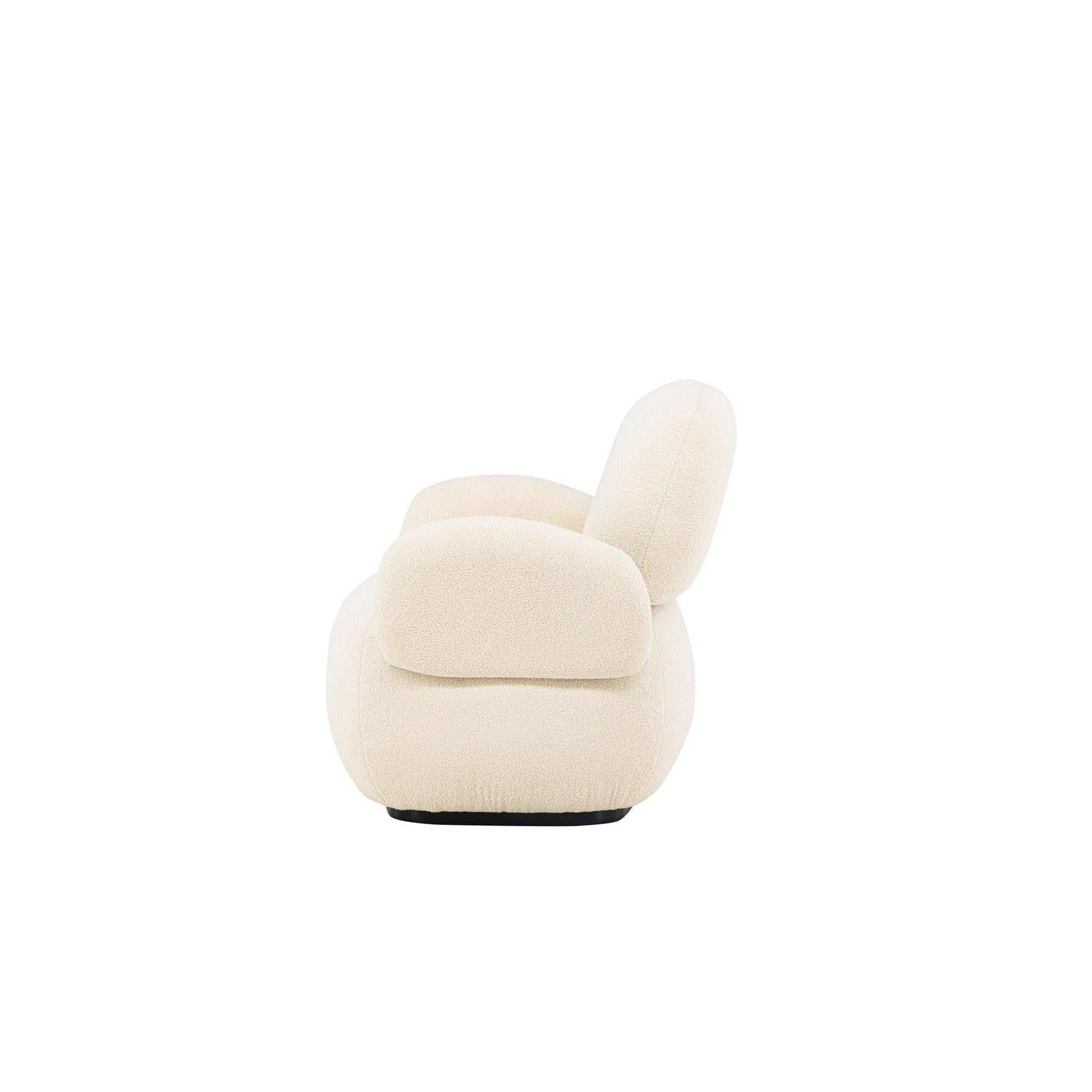 Loungesessel Sevilla aus Chenille - BeigeLoungesessel