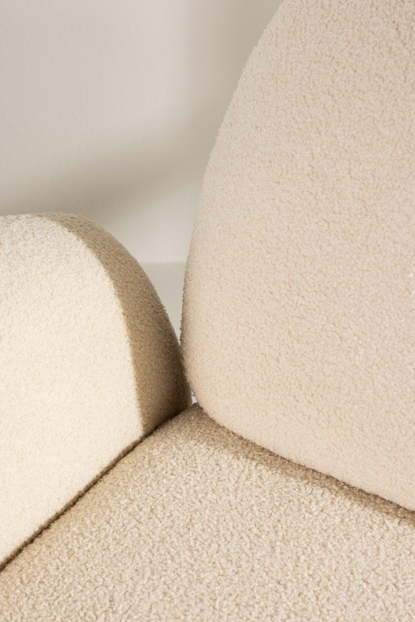 Loungesessel Sevilla aus Chenille - BeigeLoungesessel