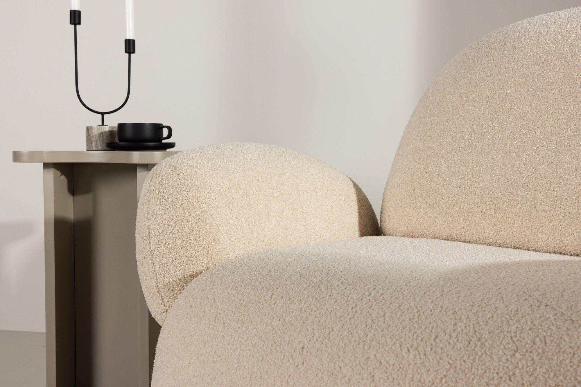 Loungesessel Sevilla aus Chenille - BeigeLoungesessel