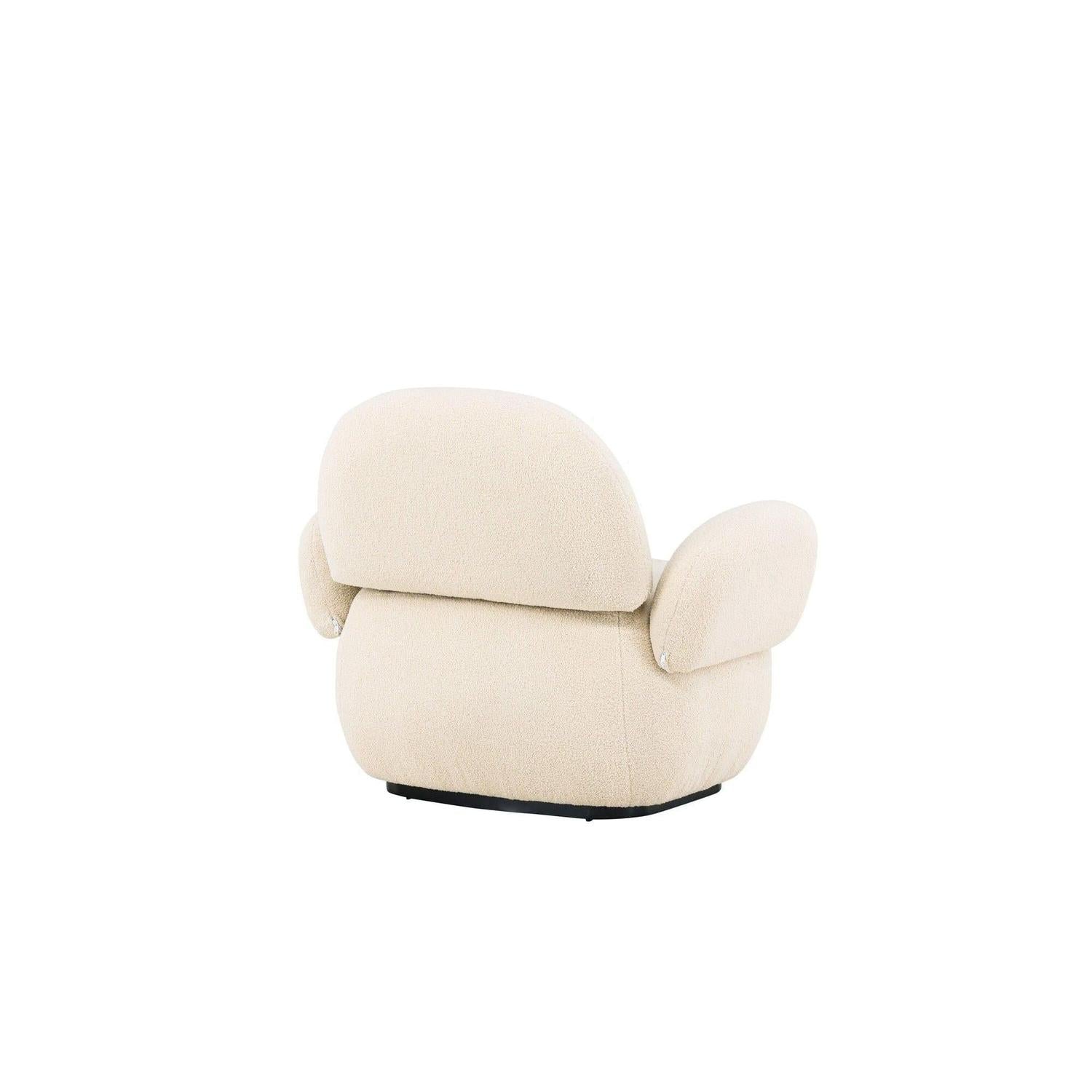Loungesessel Sevilla aus Chenille - BeigeLoungesessel