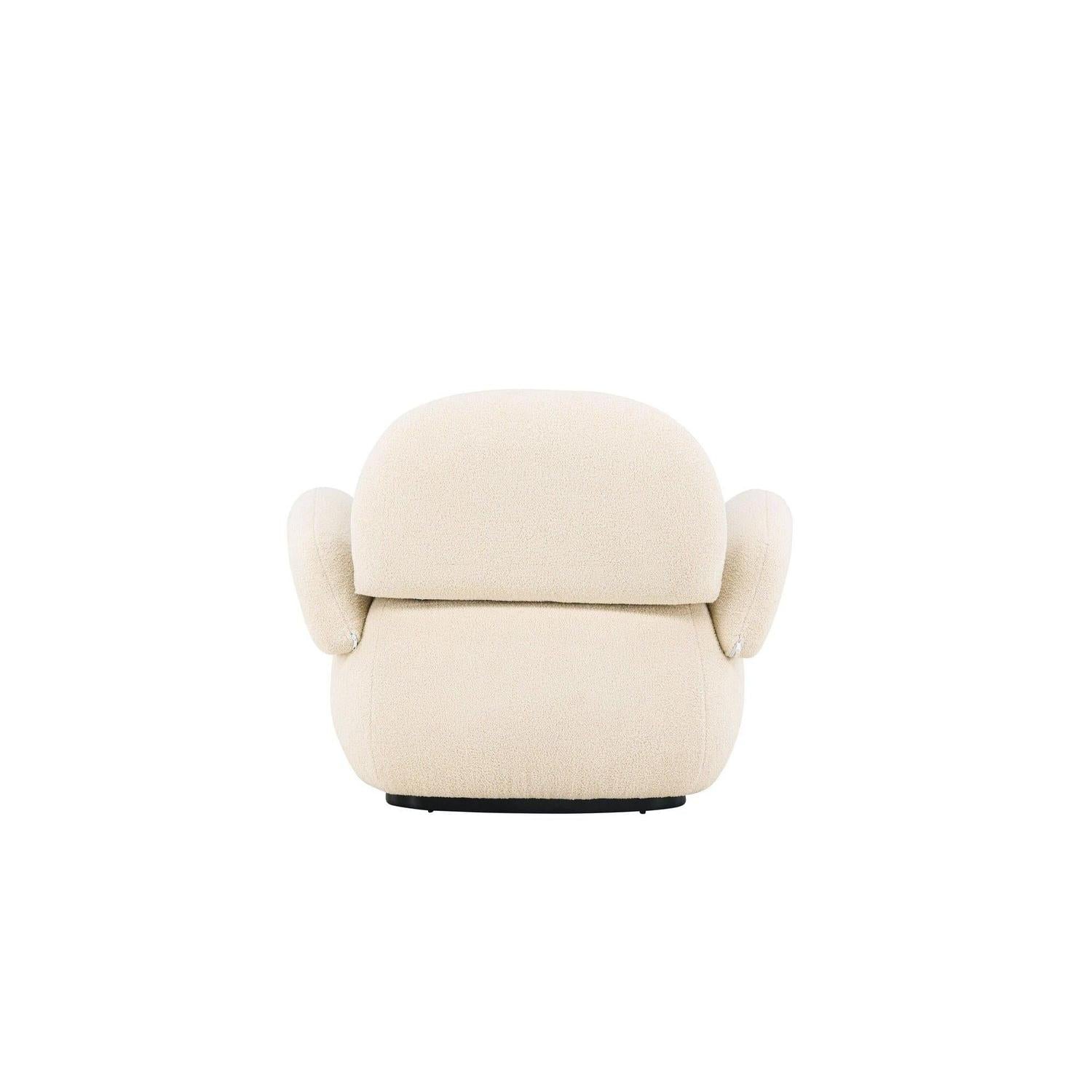 Loungesessel Sevilla aus Chenille - BeigeLoungesessel