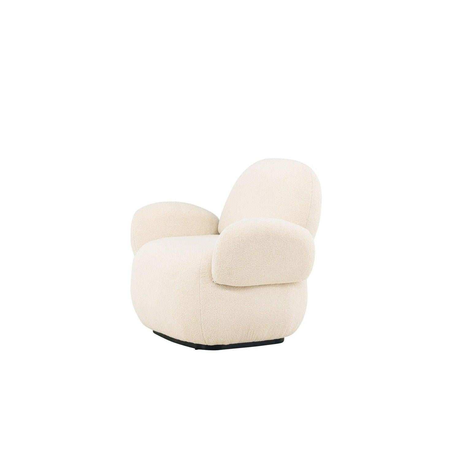 Loungesessel Sevilla aus Chenille - BeigeLoungesessel