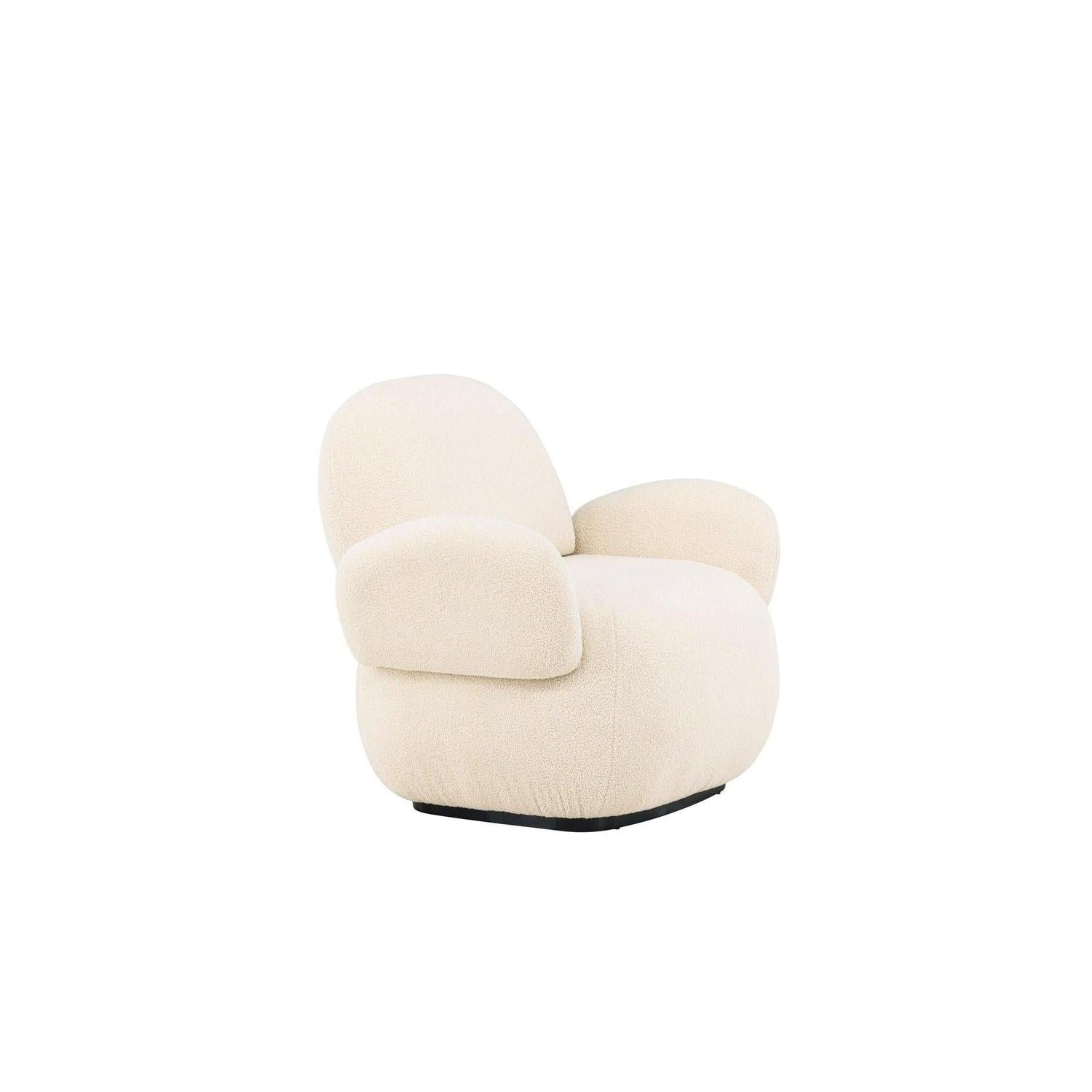 Loungesessel Sevilla aus Chenille - BeigeLoungesessel