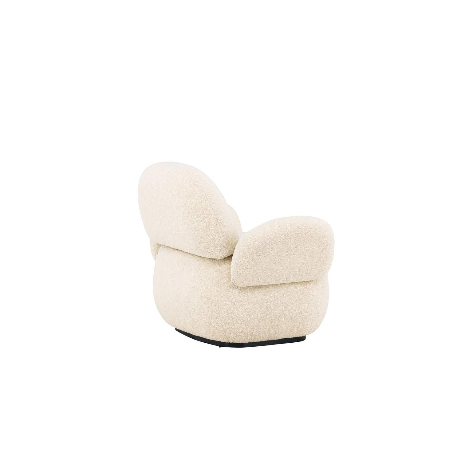 Loungesessel Sevilla aus Chenille - BeigeLoungesessel