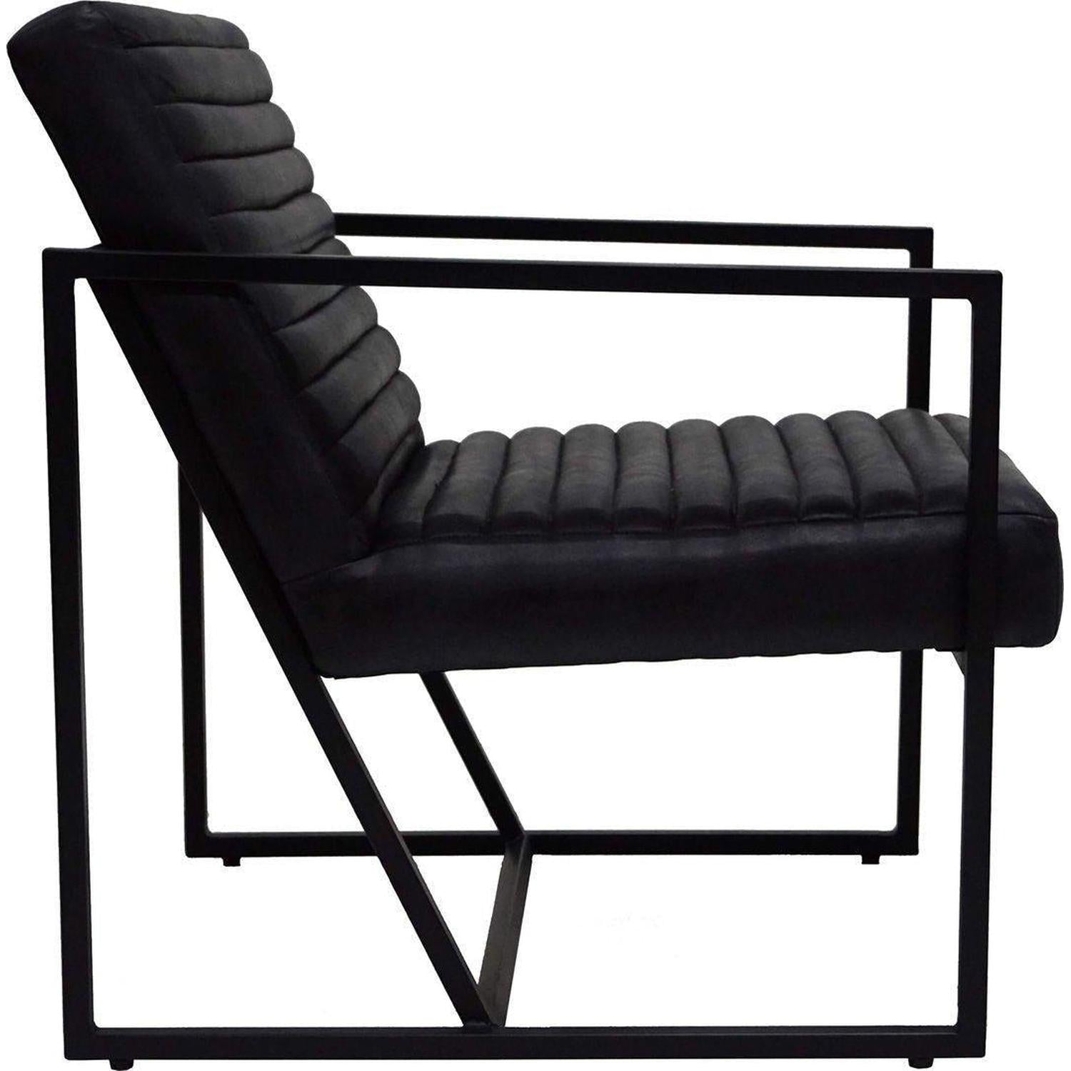 Loungesessel Tender aus Leder - Schwarz5740002224015Loungesessel