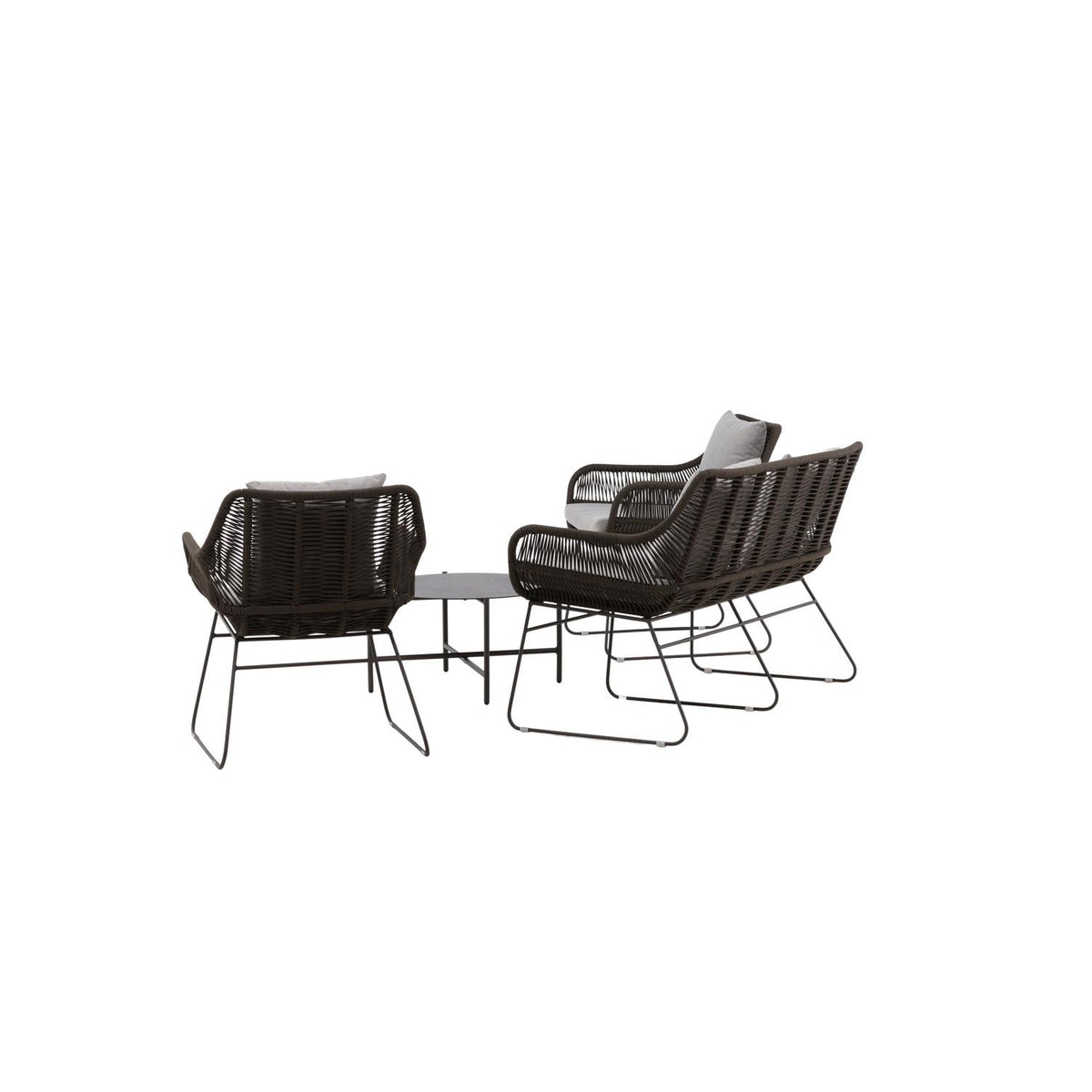 Loungeset Davao aus Metall - Grau-Loungesets-Venture Home-le canapé