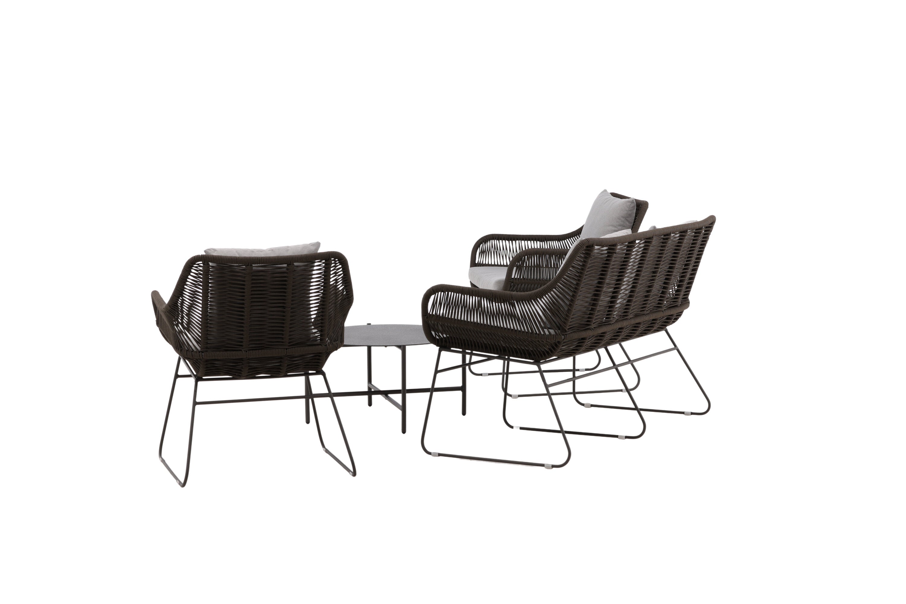 Loungeset Davao aus Metall - Grau-Loungesets-Venture Home-le canapé