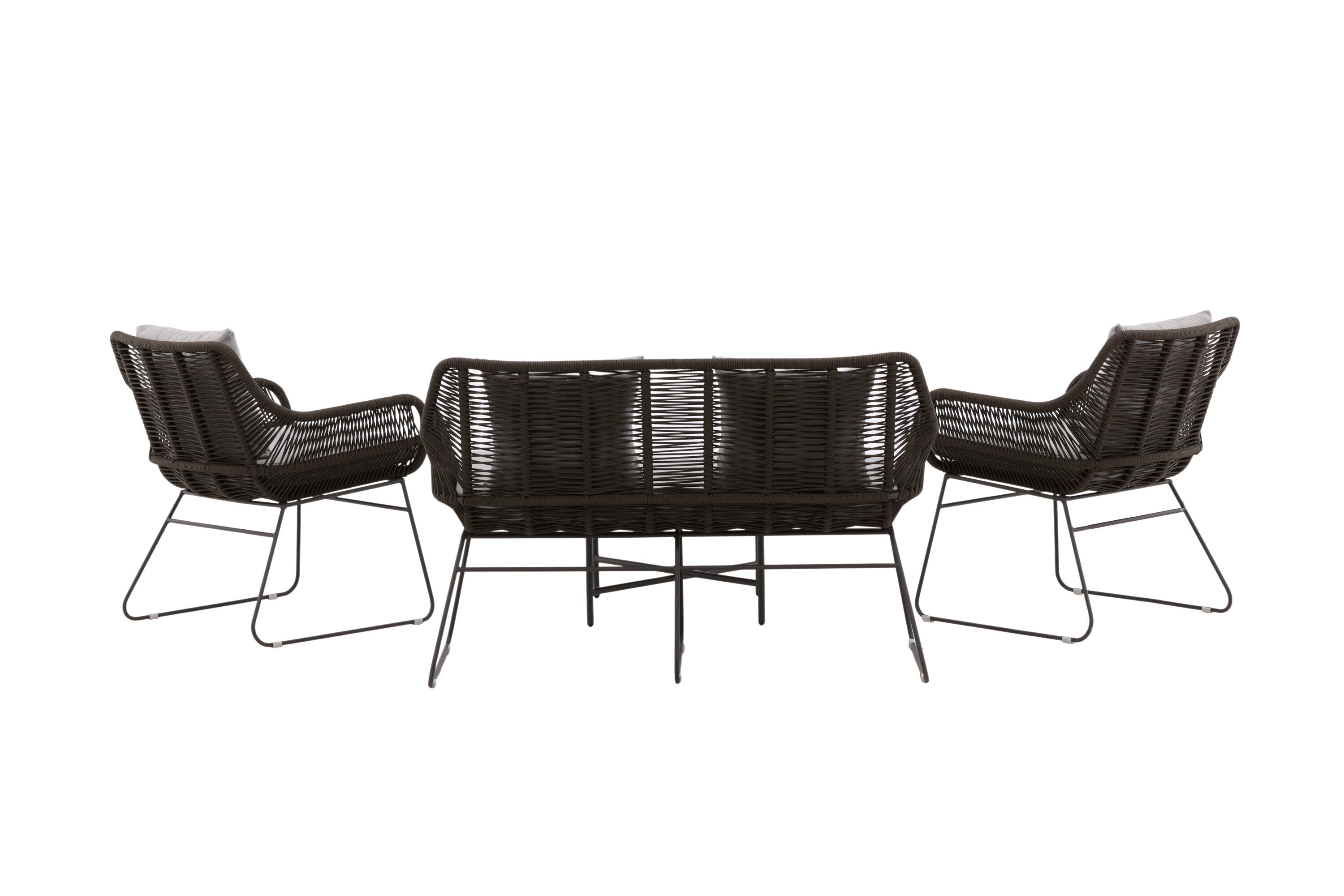 Loungeset Davao aus Metall - Grau-Loungesets-Venture Home-le canapé