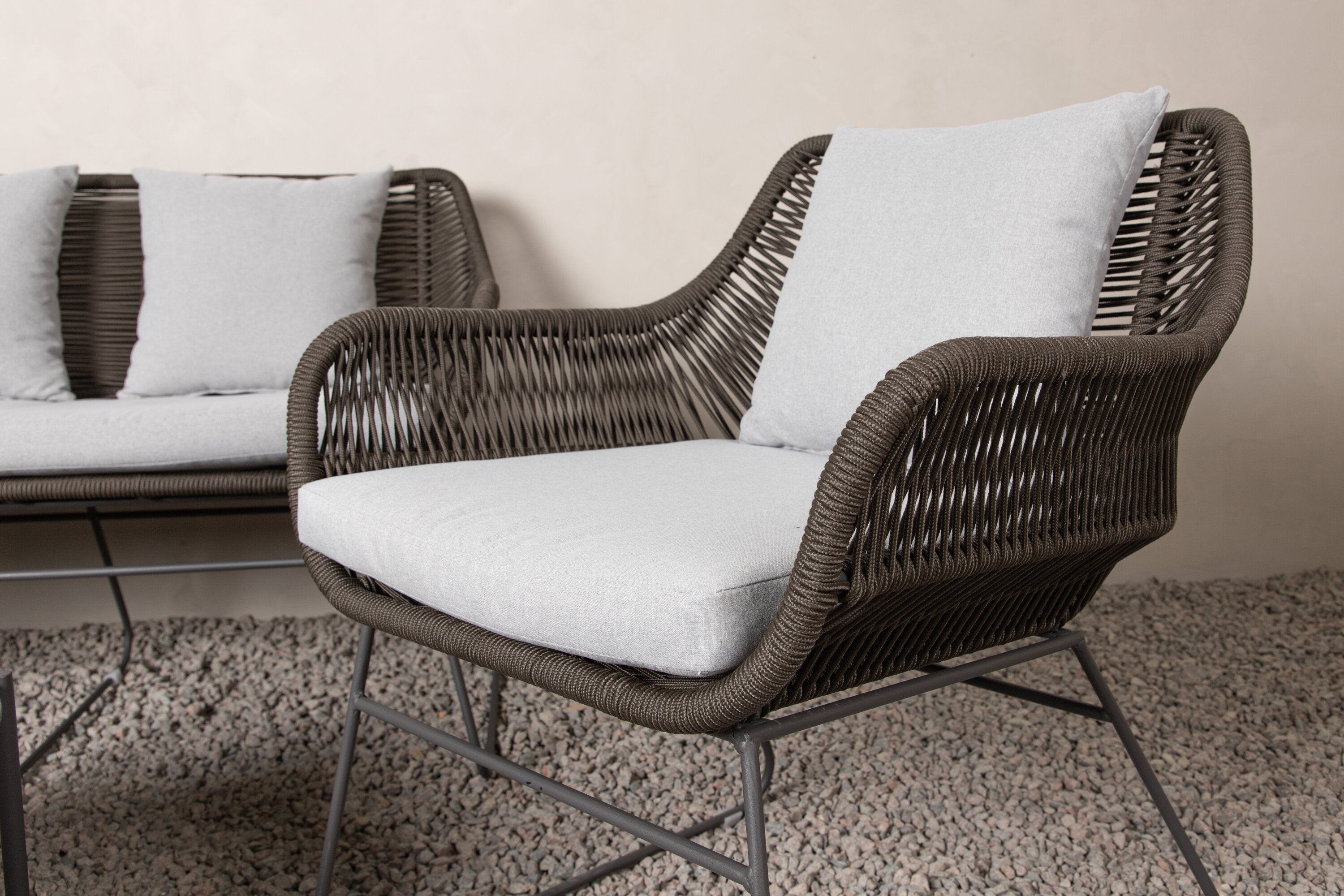 Loungeset Davao aus Metall - Grau-Loungesets-Venture Home-le canapé