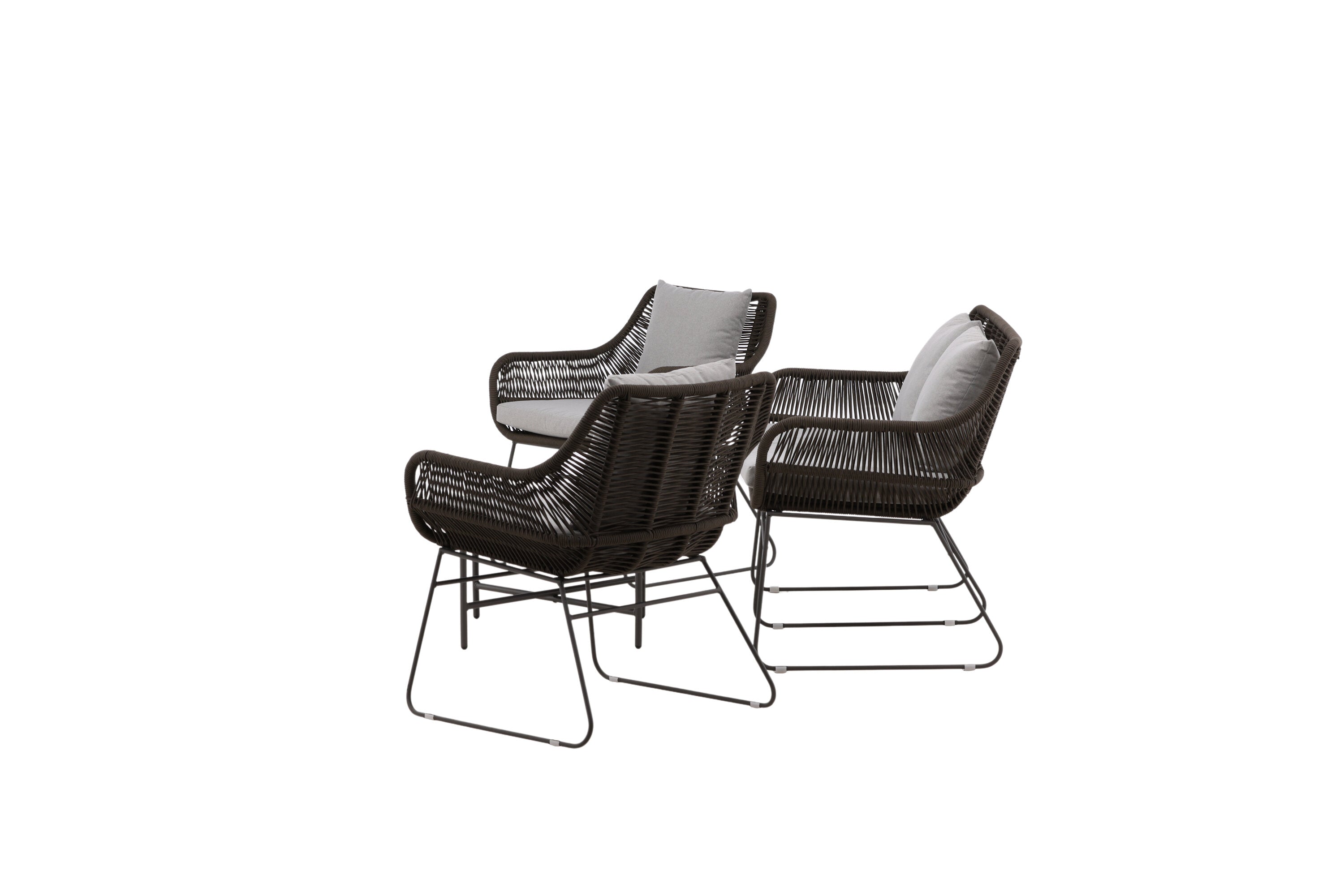 Loungeset Davao aus Metall - Grau-Loungesets-Venture Home-le canapé