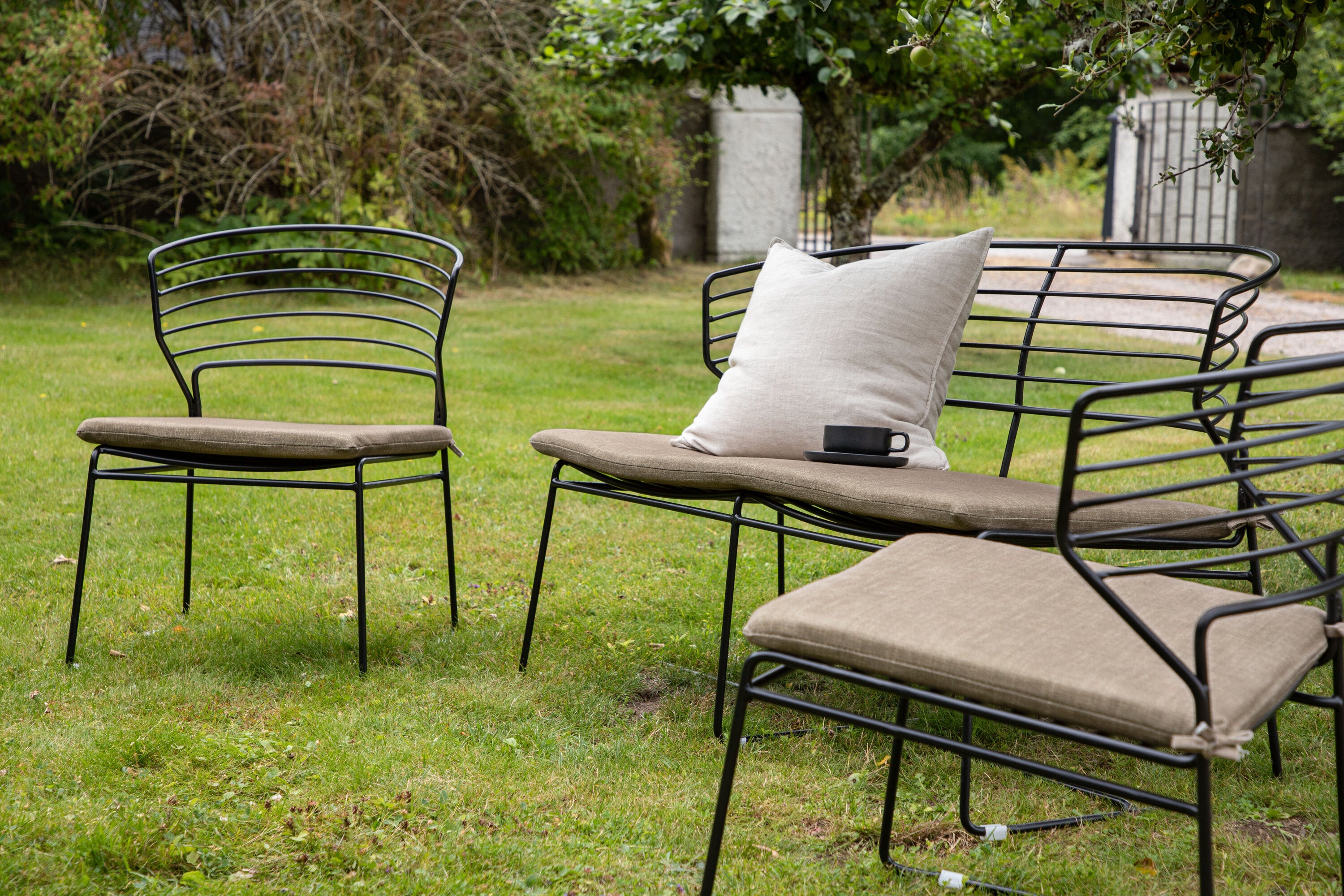 Loungeset Milano aus Metall - Schwarz-Loungesets-Venture Home-le canapé