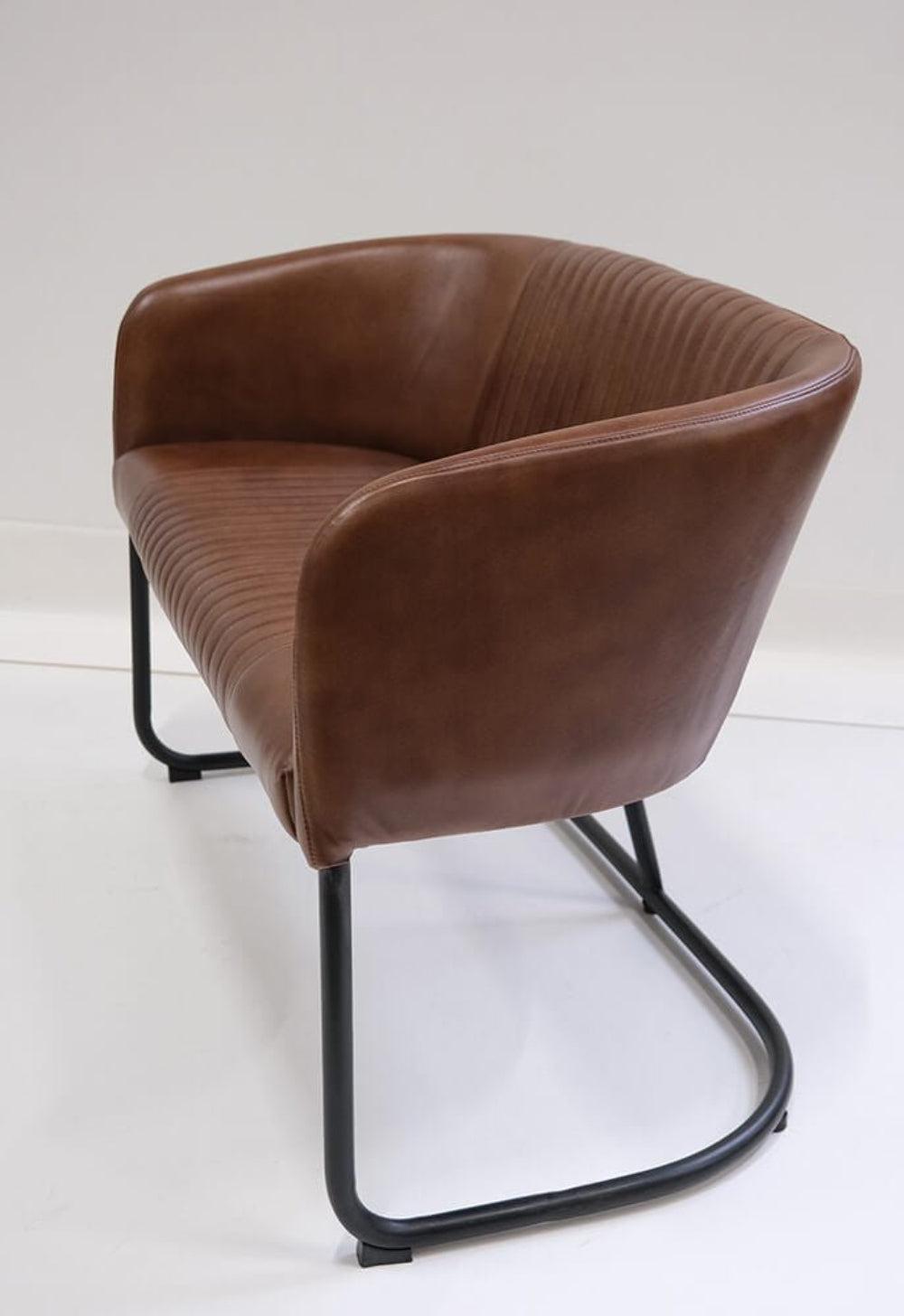 Loungesofa Harlem aus Büffelleder - Braun-Lederbänke-Trademark Living-le canapé