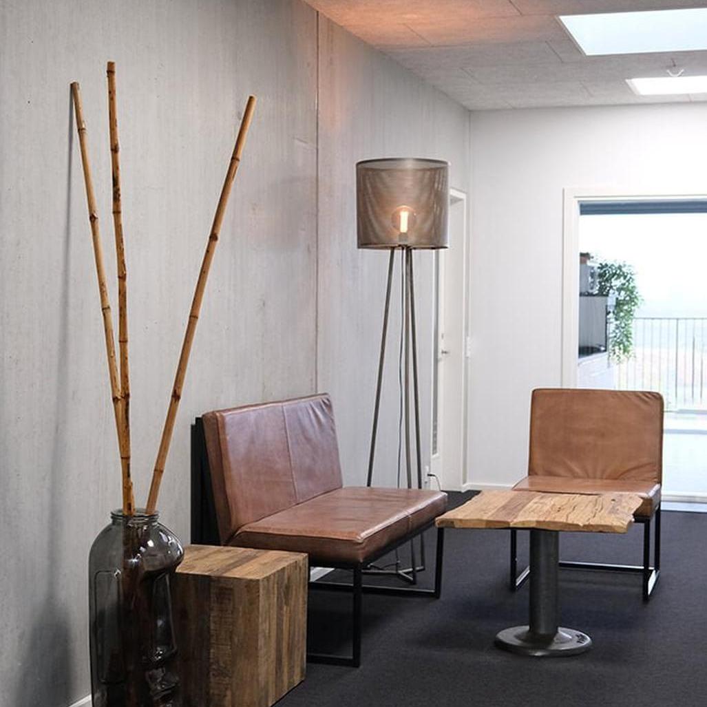 Loungesofa Perry aus Leder - Braun-Bänke-Trademark Living-le canapé
