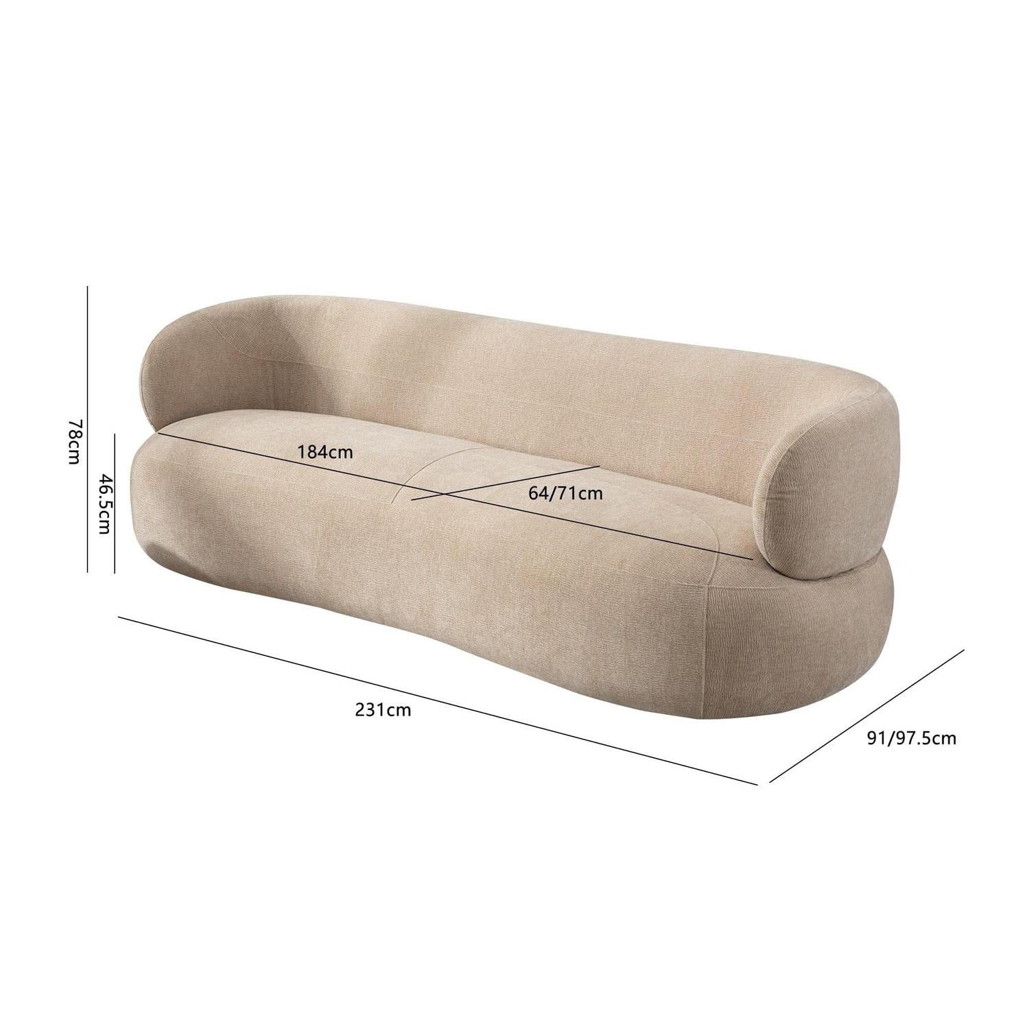 Martha 2 - Sitzer - Sofa - BeigeSofa