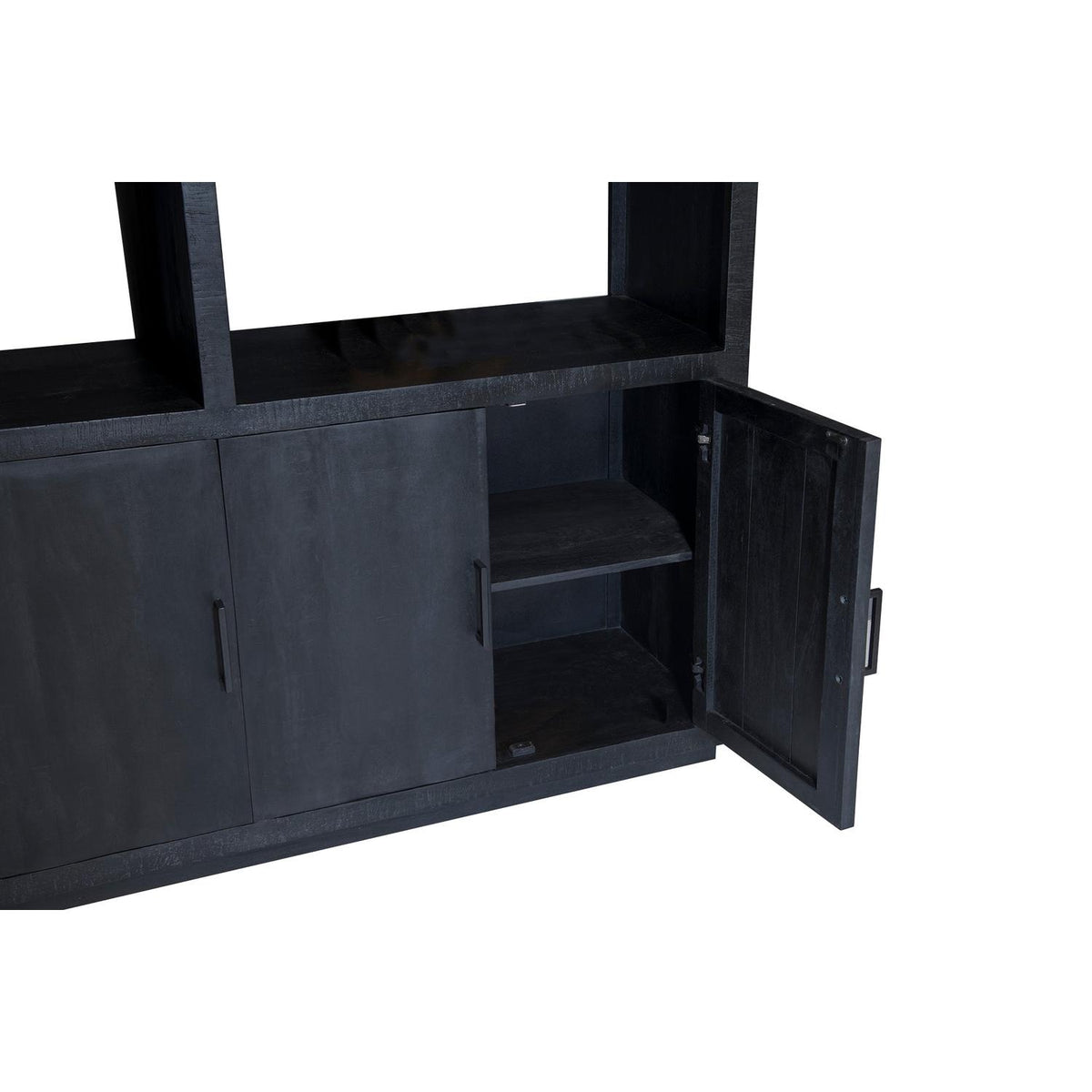 Mehrzweckschrank Jaxx 230cm aus Massivholz - Schwarz-Mehrzweckschränke-Livingfurn-le canapé