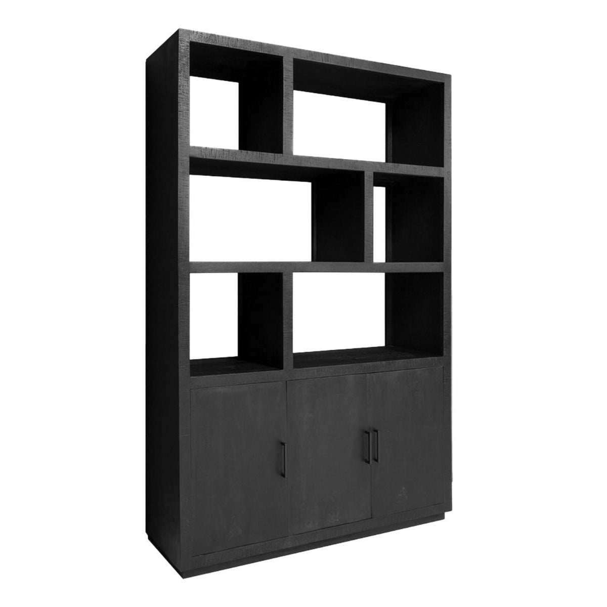 Mehrzweckschrank Jaxx 230cm aus Massivholz - Schwarz-Mehrzweckschränke-Livingfurn-le canapé