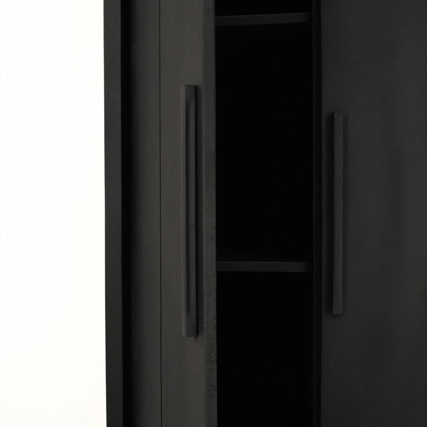 Mehrzweckschrank Jayden aus Mangoholz 180cm - Schwarz-Mehrzweckschränke-Benoa-le canapé