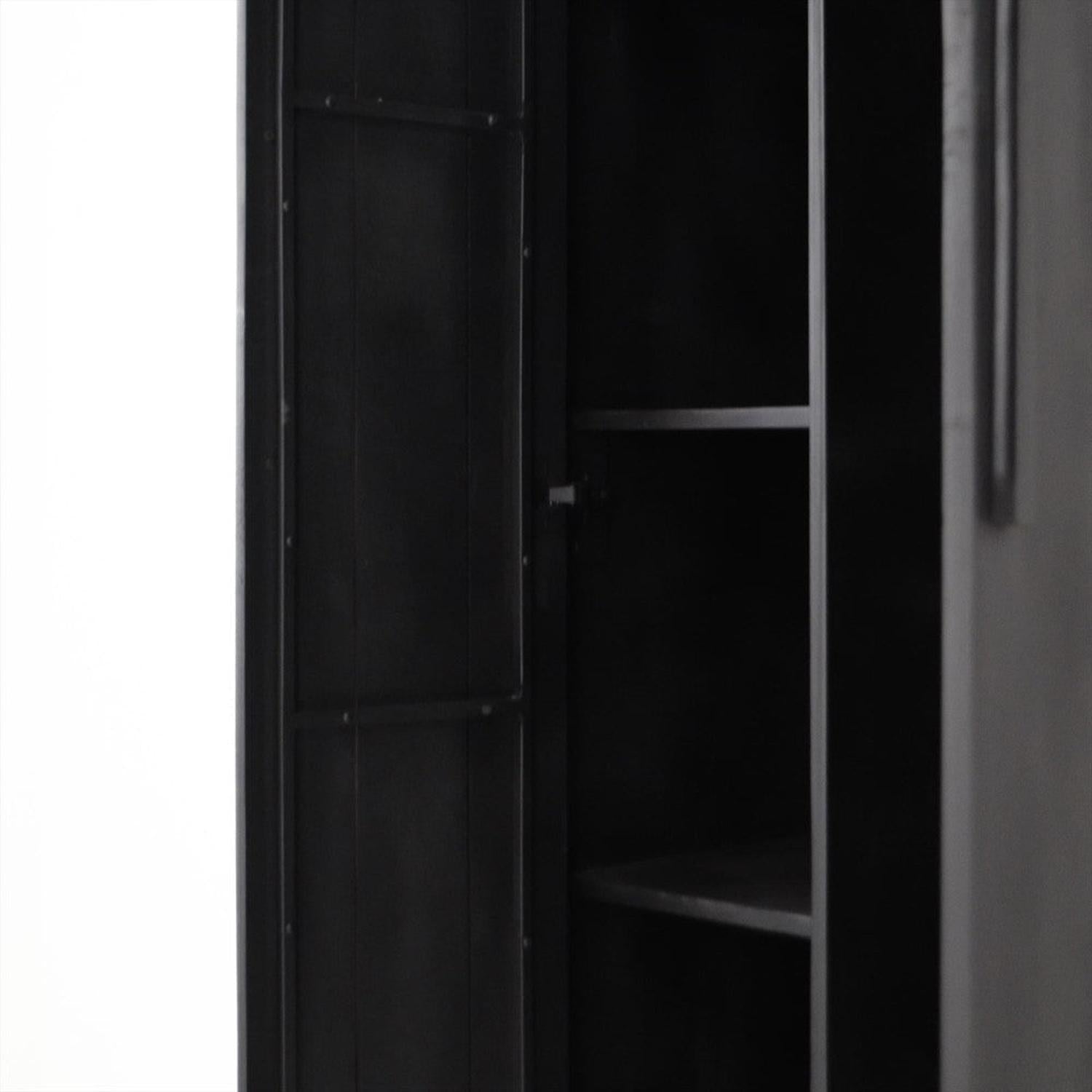 Mehrzweckschrank Jayden aus Mangoholz 180cm - Schwarz-Mehrzweckschränke-Benoa-le canapé
