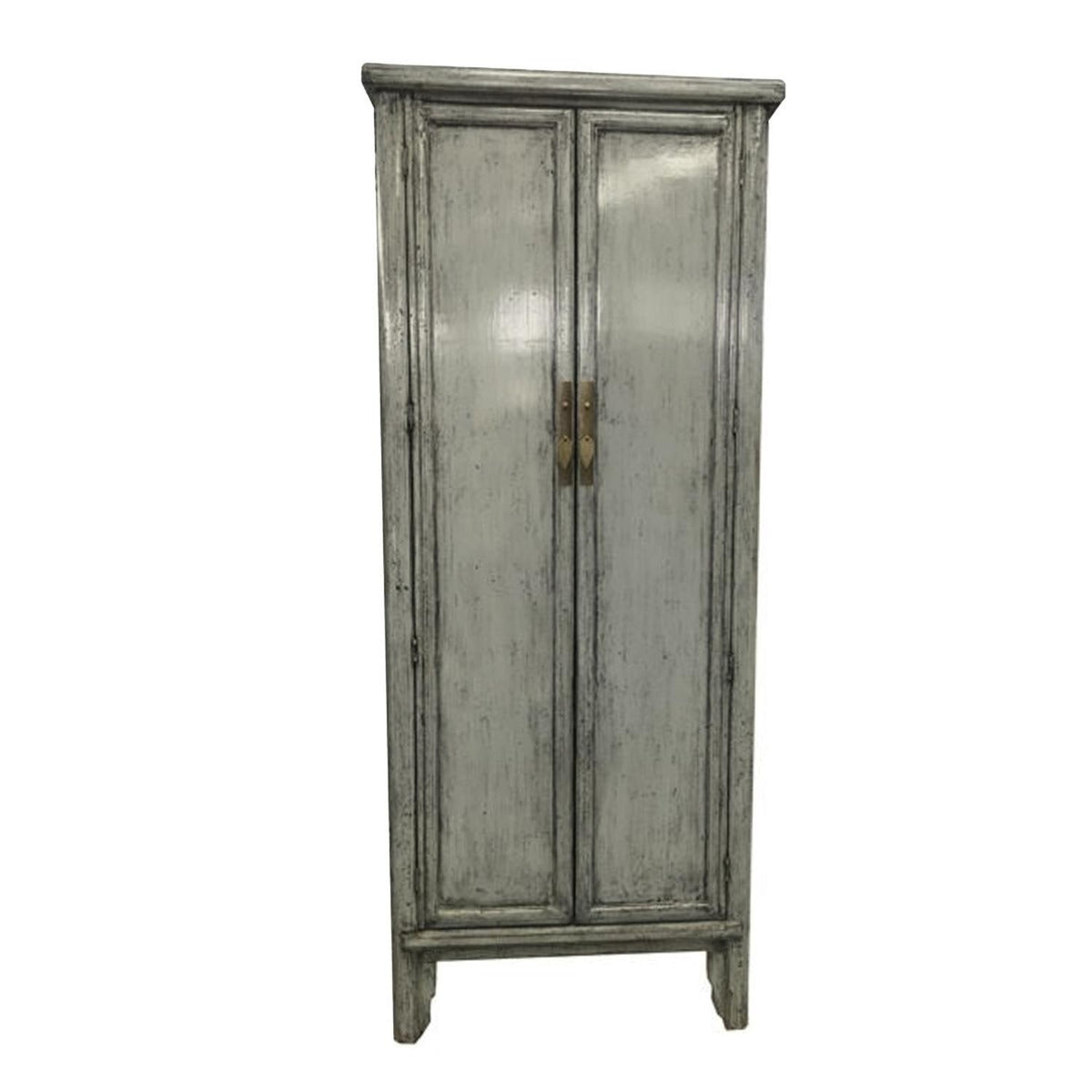 Mehrzweckschrank Marie Elise 220cm aus Massivholz - Graugrün-Mehrzweckschränke-Livingfurn-le canapé