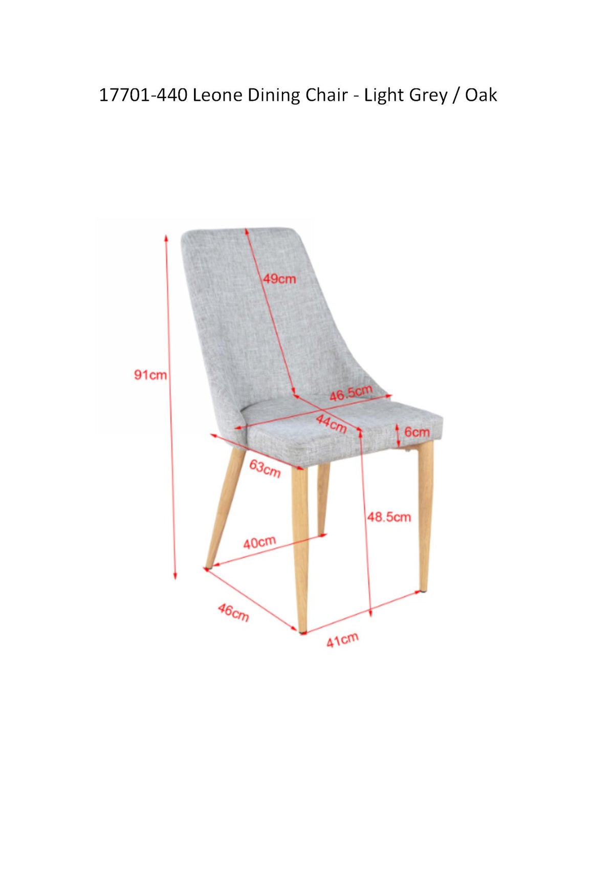 2er-Set Esszimmerstühle Leone mit hoher Rückenlehne - Hellgrau - Venture Home - le canapé