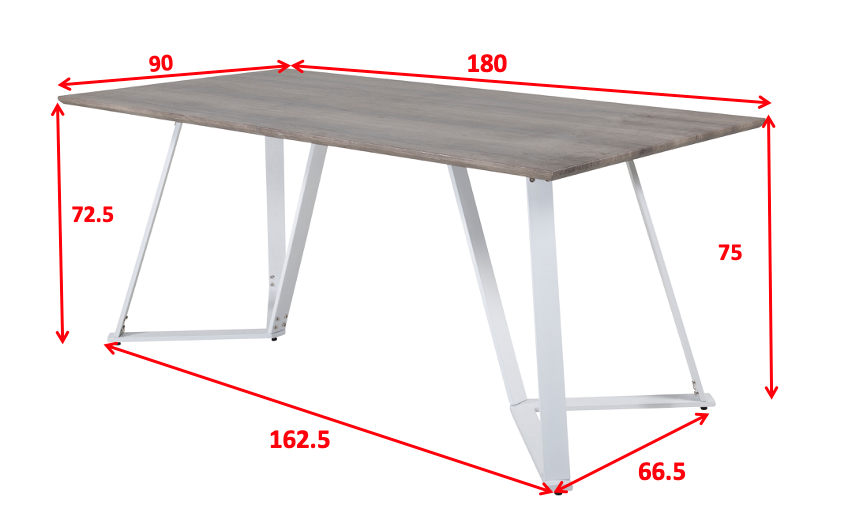 Esstisch Marina 180cm - Schwarz - Venture Home - le canapé