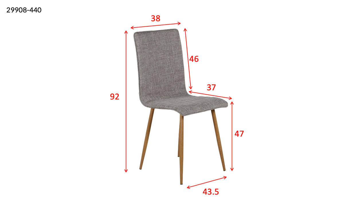 2er-Set Esszimmerstühle Windu - Hellgrau - Venture Home - le canapé