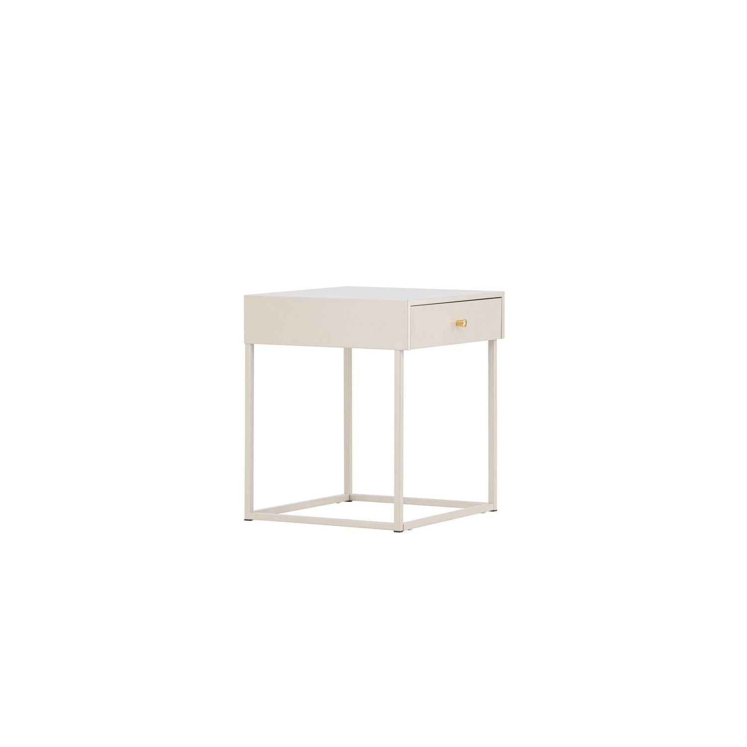 Nachttisch Bakal aus Metall - Beige-Nachttische-Venture Home-le canapé