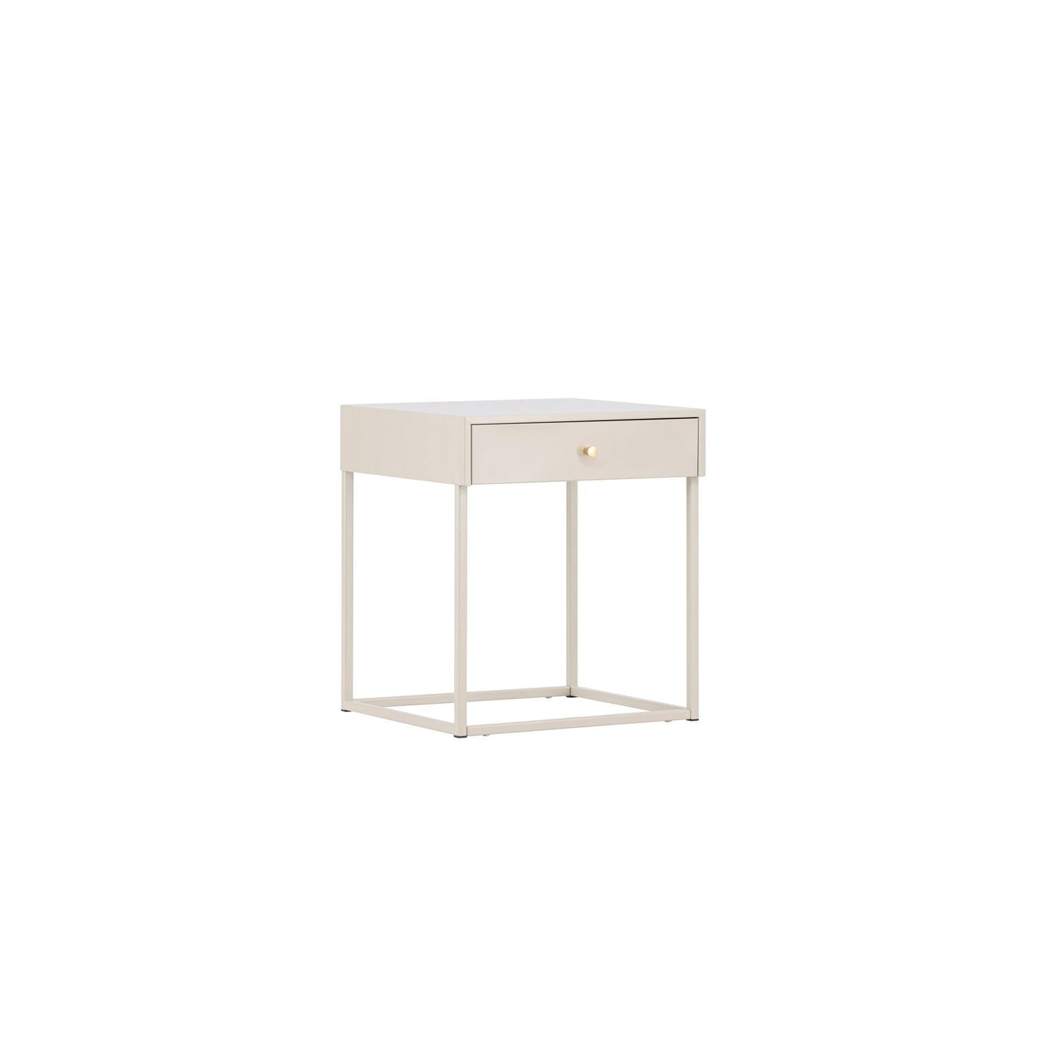 Nachttisch Bakal aus Metall - Beige-Nachttische-Venture Home-le canapé