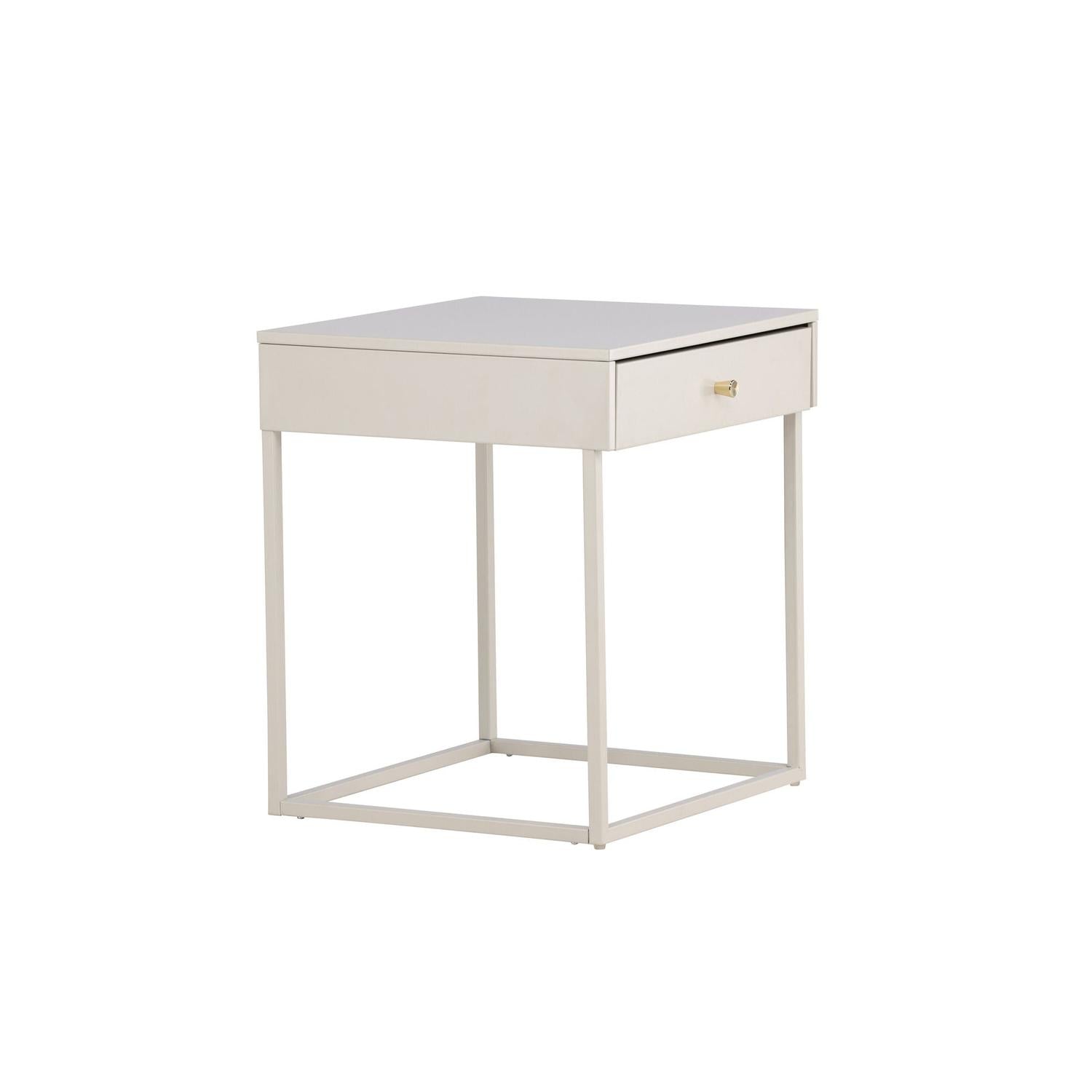 Nachttisch Bakal aus Metall - Beige-Nachttische-Venture Home-le canapé