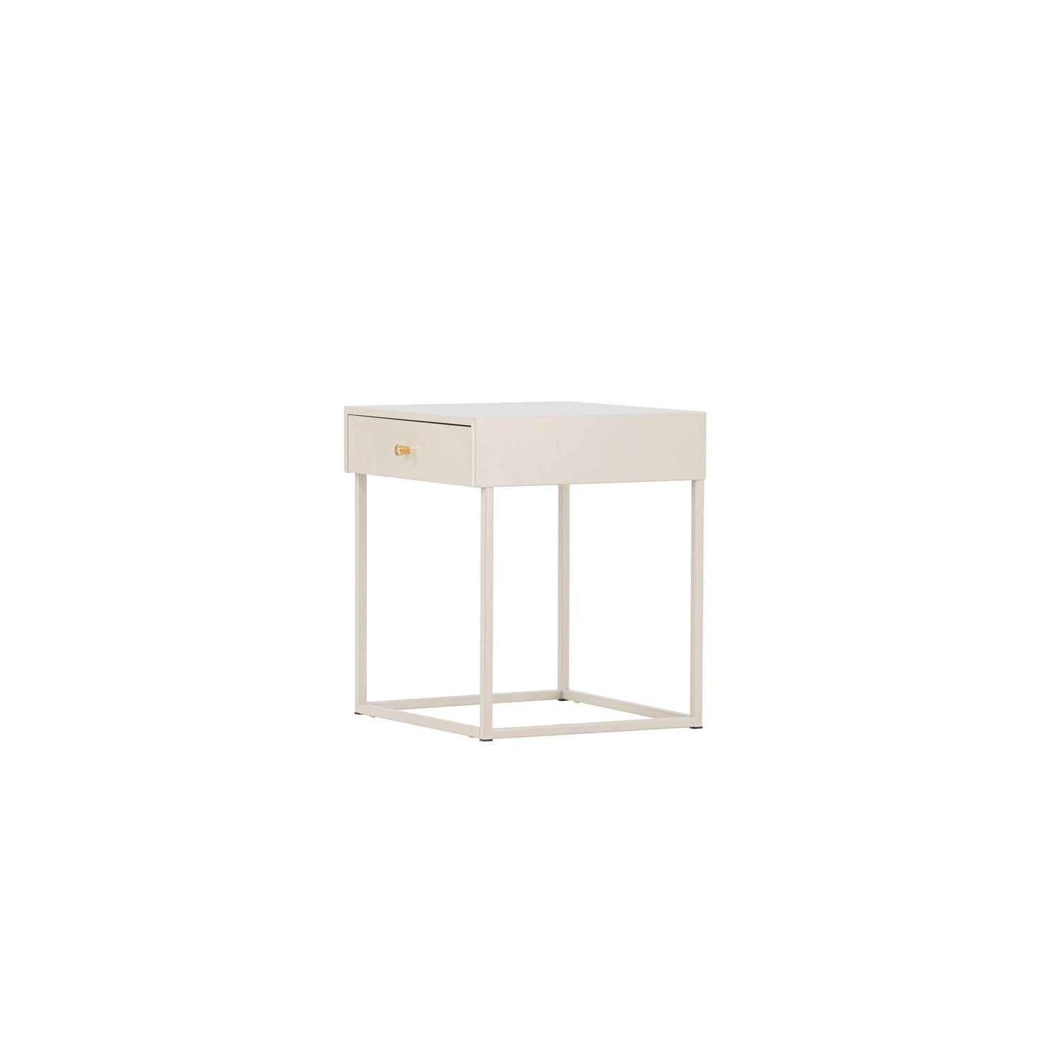 Nachttisch Bakal aus Metall - Beige-Nachttische-Venture Home-le canapé