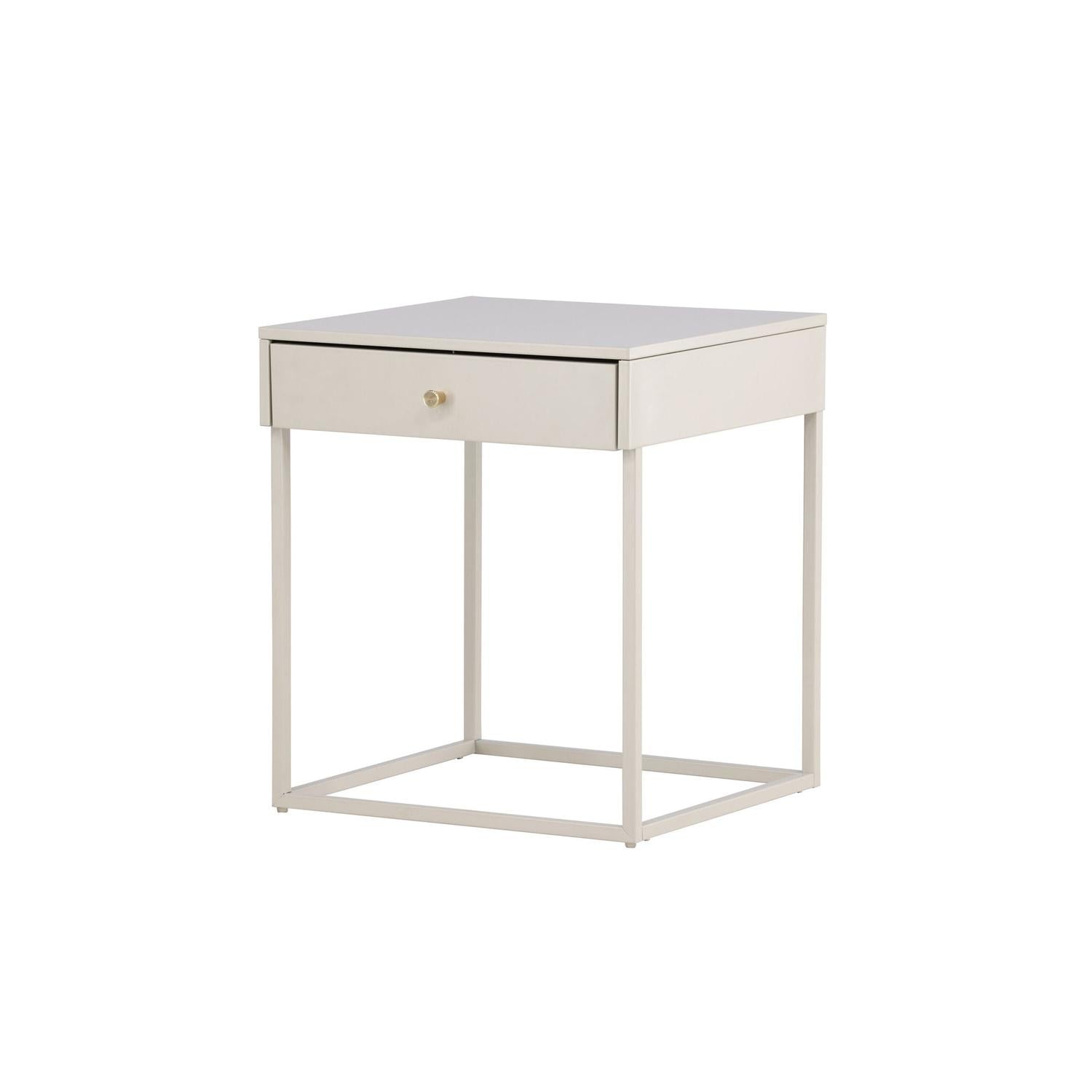 Nachttisch Bakal aus Metall - Beige-Nachttische-Venture Home-le canapé