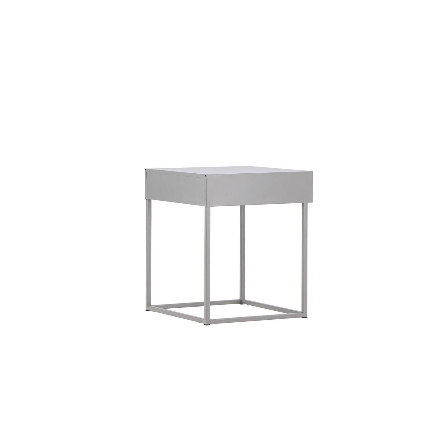 Nachttisch Bakal aus Metall - Hellgrau-Nachttische-Venture Home-le canapé