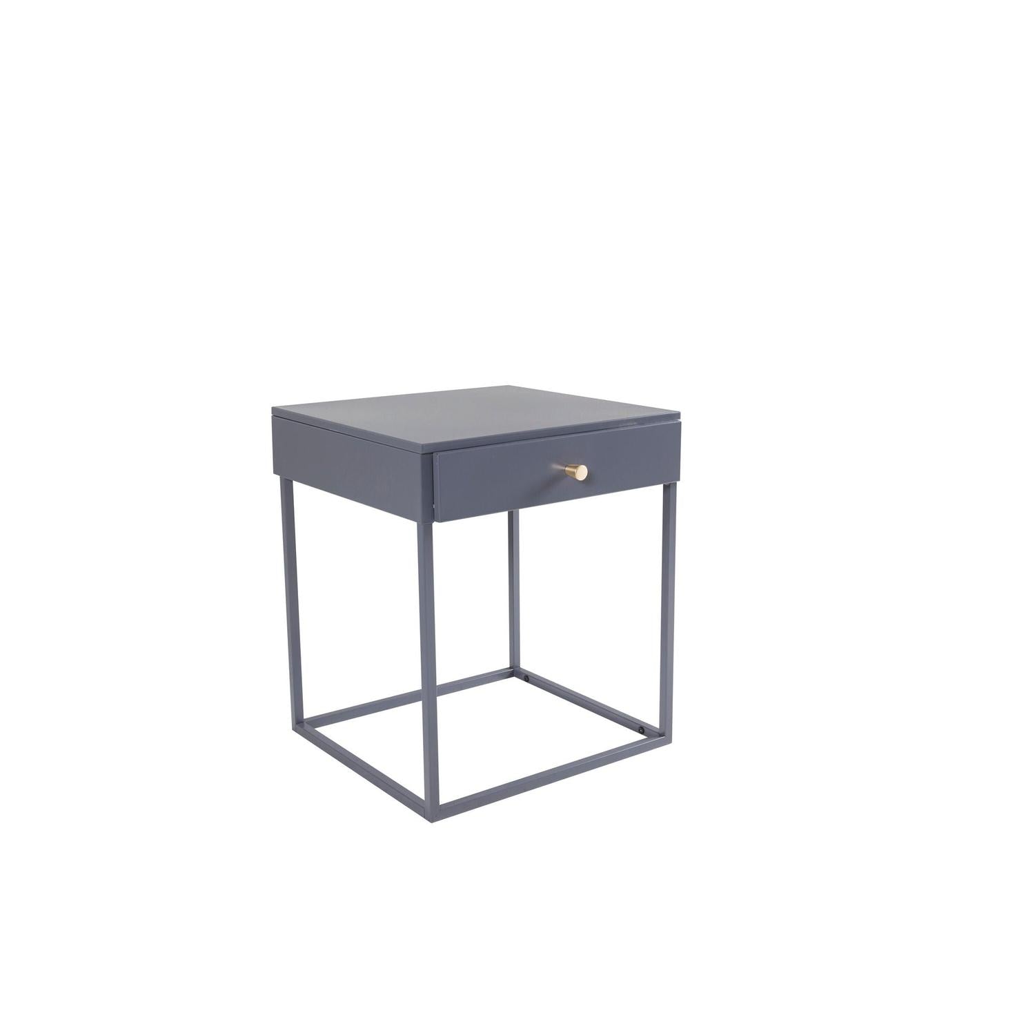 Nachttisch Bakal aus Metall - Hellgrau-Nachttische-Venture Home-le canapé