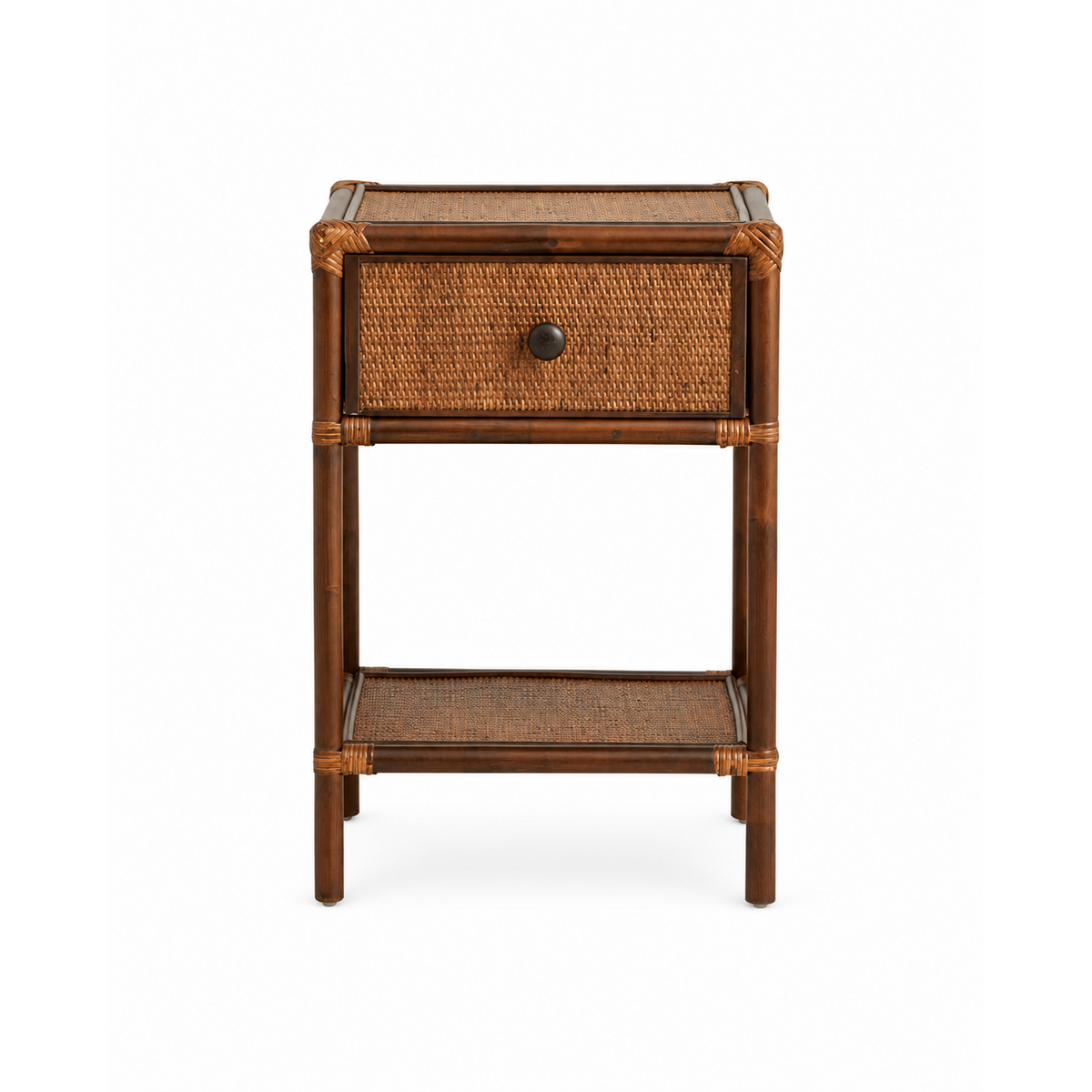 Nachttisch Hayes 45cm aus Rattan - Braun-Nachttische-Nordal A/S-le canapé
