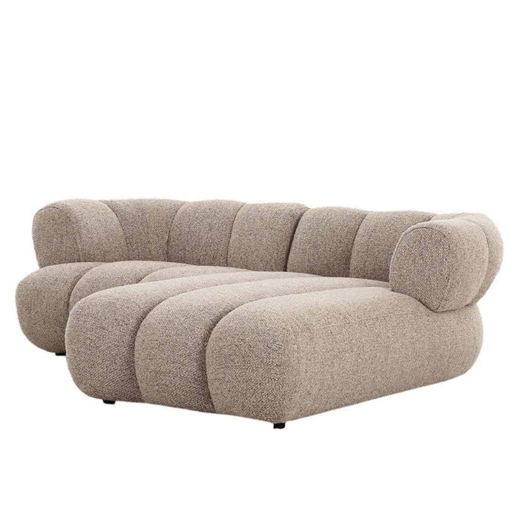 New York 2,5 - Sitzer - Sofa aus Bouclé - Longchair rechts - SandEcksofa
