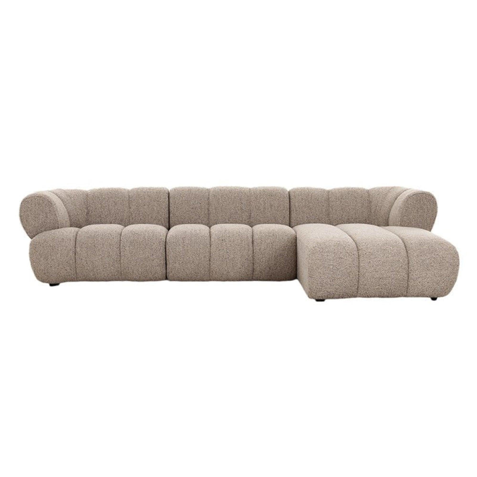 New York 4 - Sitzer - Sofa aus Bouclé - Longchair rechts - SandEcksofa