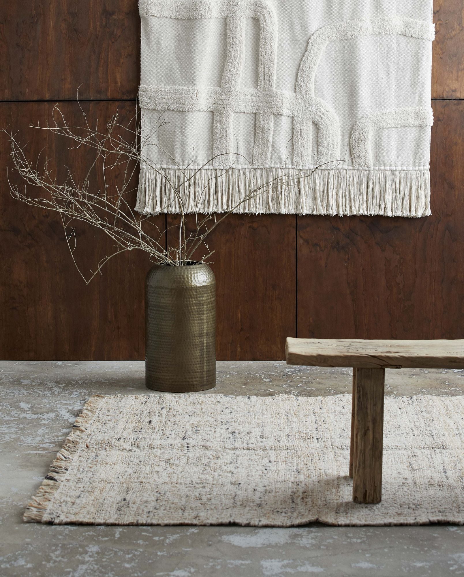 Teppich LINA 260*180cm handgefertigt aus Hanf & Viskose - NaturTeppich
