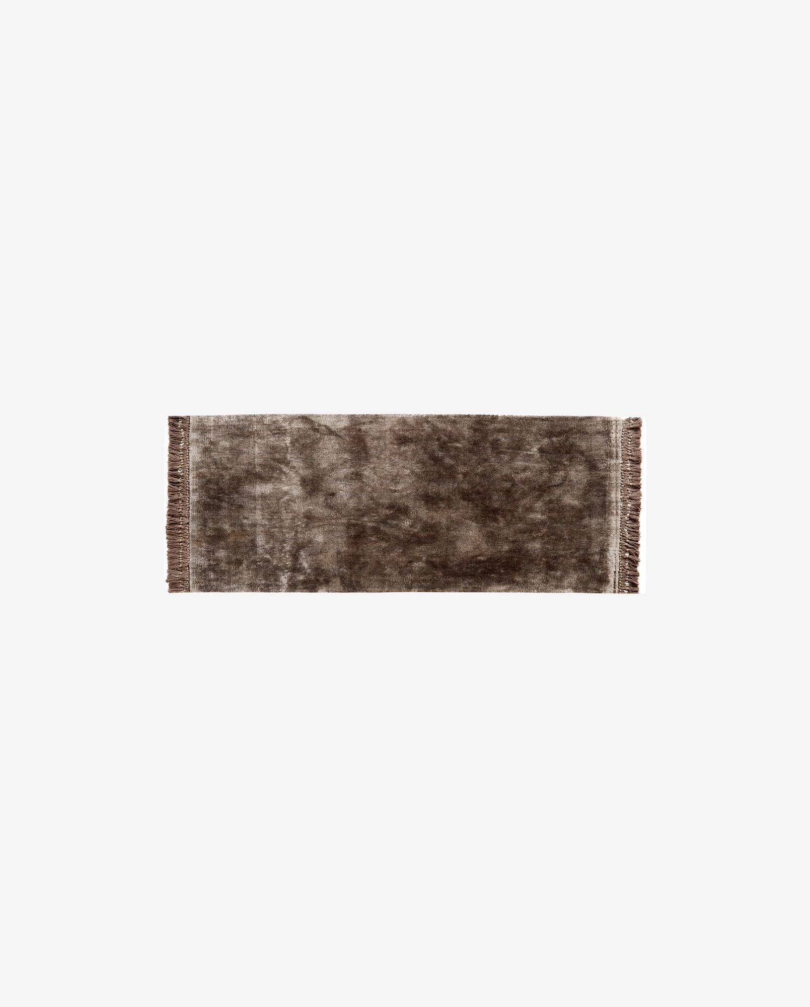 Teppich NOBLE mit Fransen 200*75cm - Braun / GrauTeppich