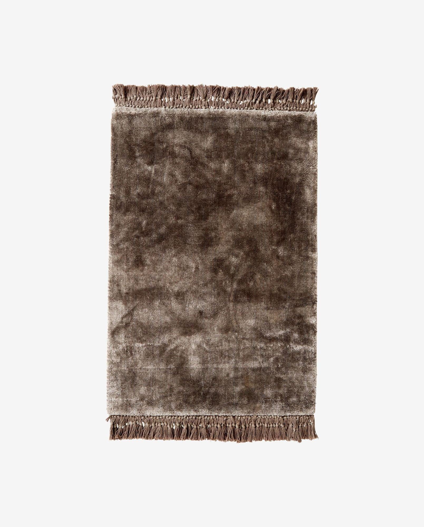 Teppich NOBLE mit Fransen 240*160cm - Braun / Grau