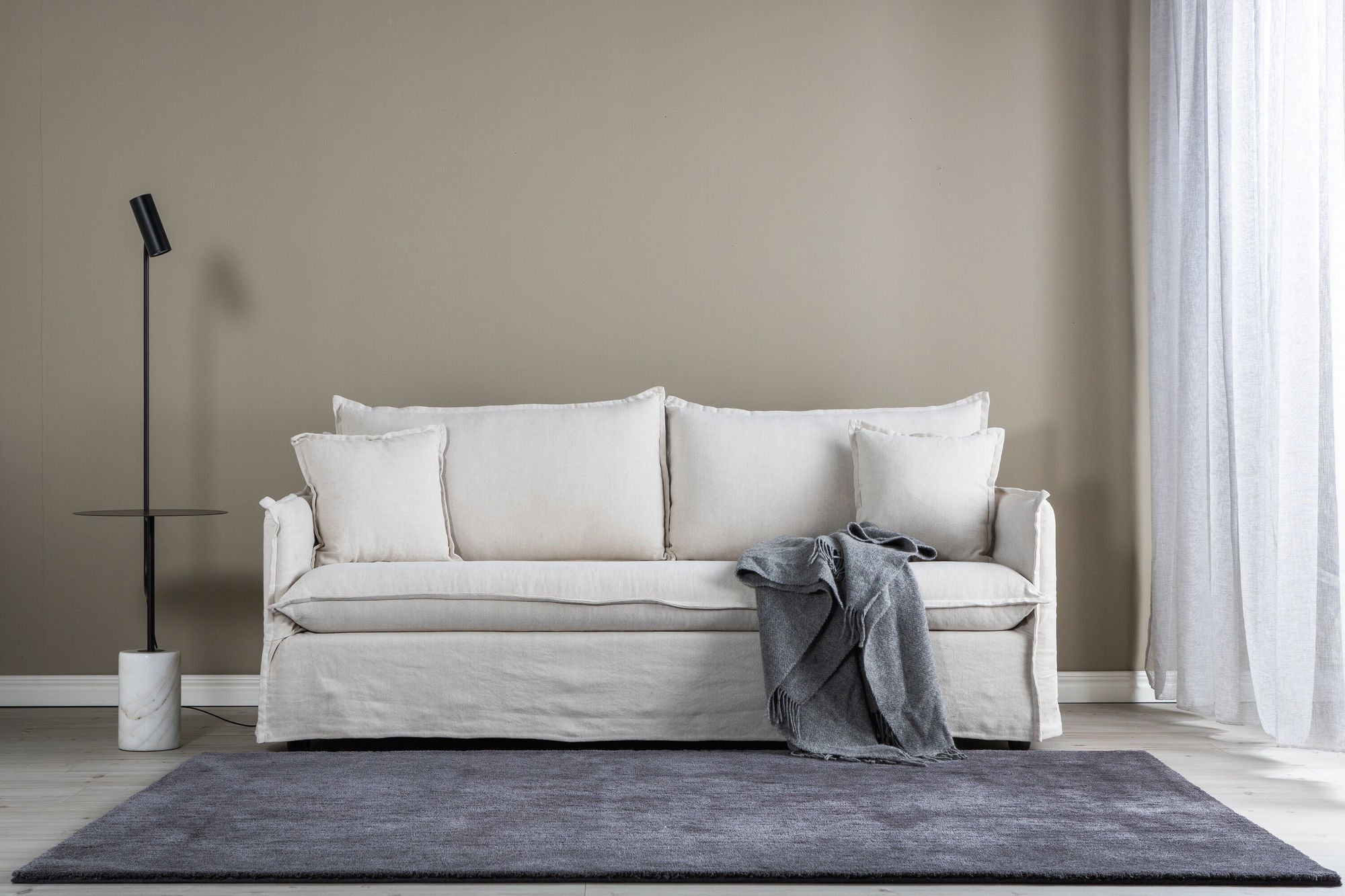 Nova 3 - Sitzer Sofa aus Leinen - BeigeEinzelsofas