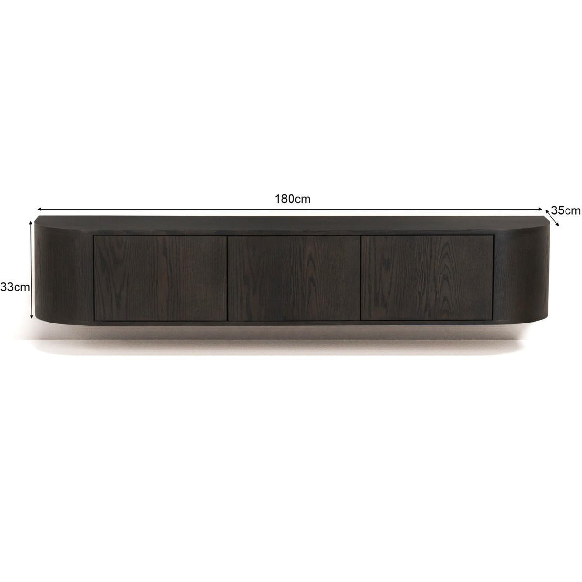 Novero Espresso schwebend 180 cm-Livingfurn-le canapé