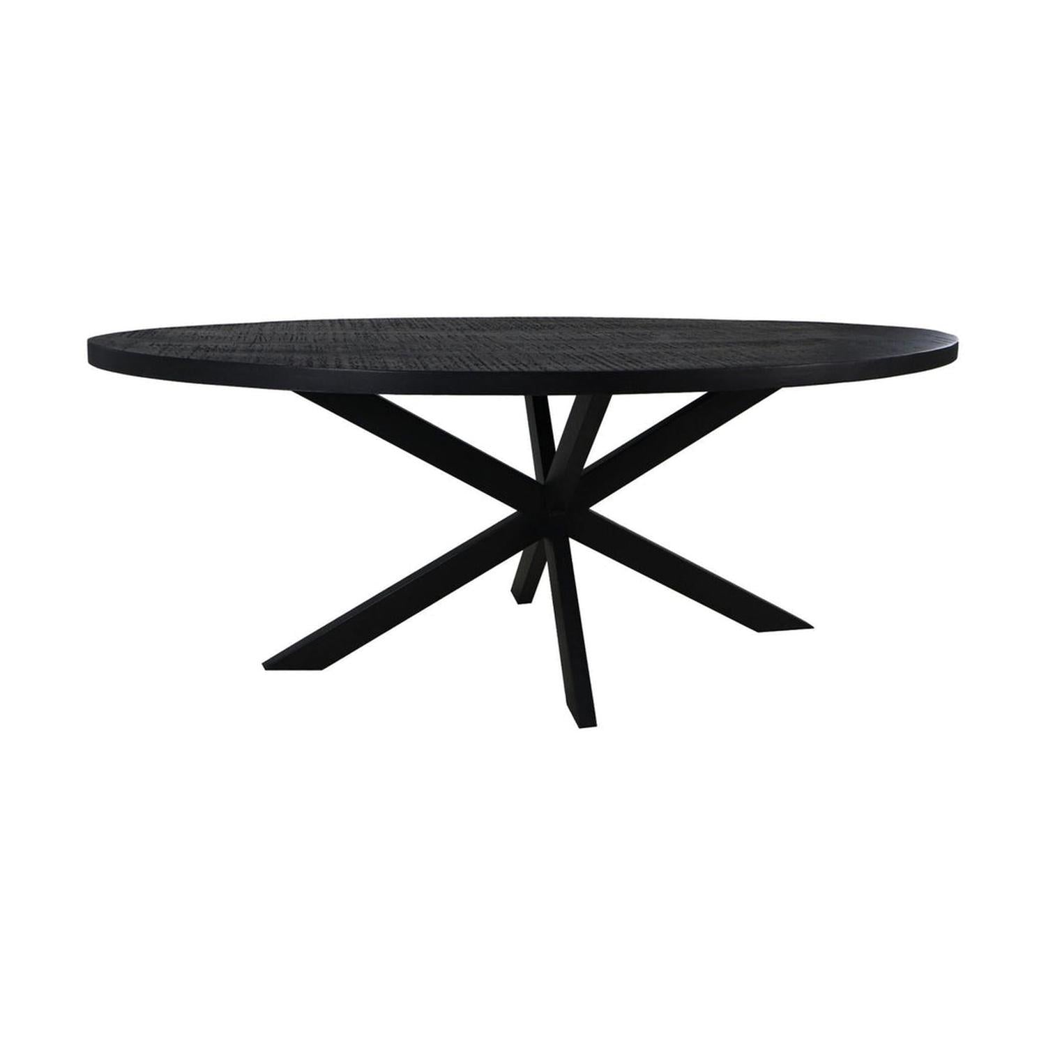 Estisch Melbourne Oval 240cm - Schwarz-Esstisch Oval-le canapé