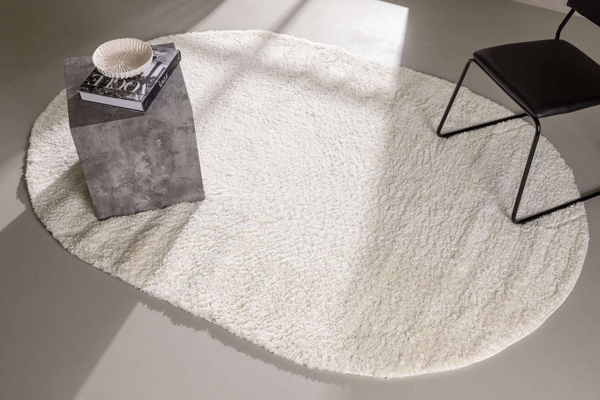 Ovaler Teppich Walter 340*240cm - Weiß-Teppich-Venture Home-le canapé