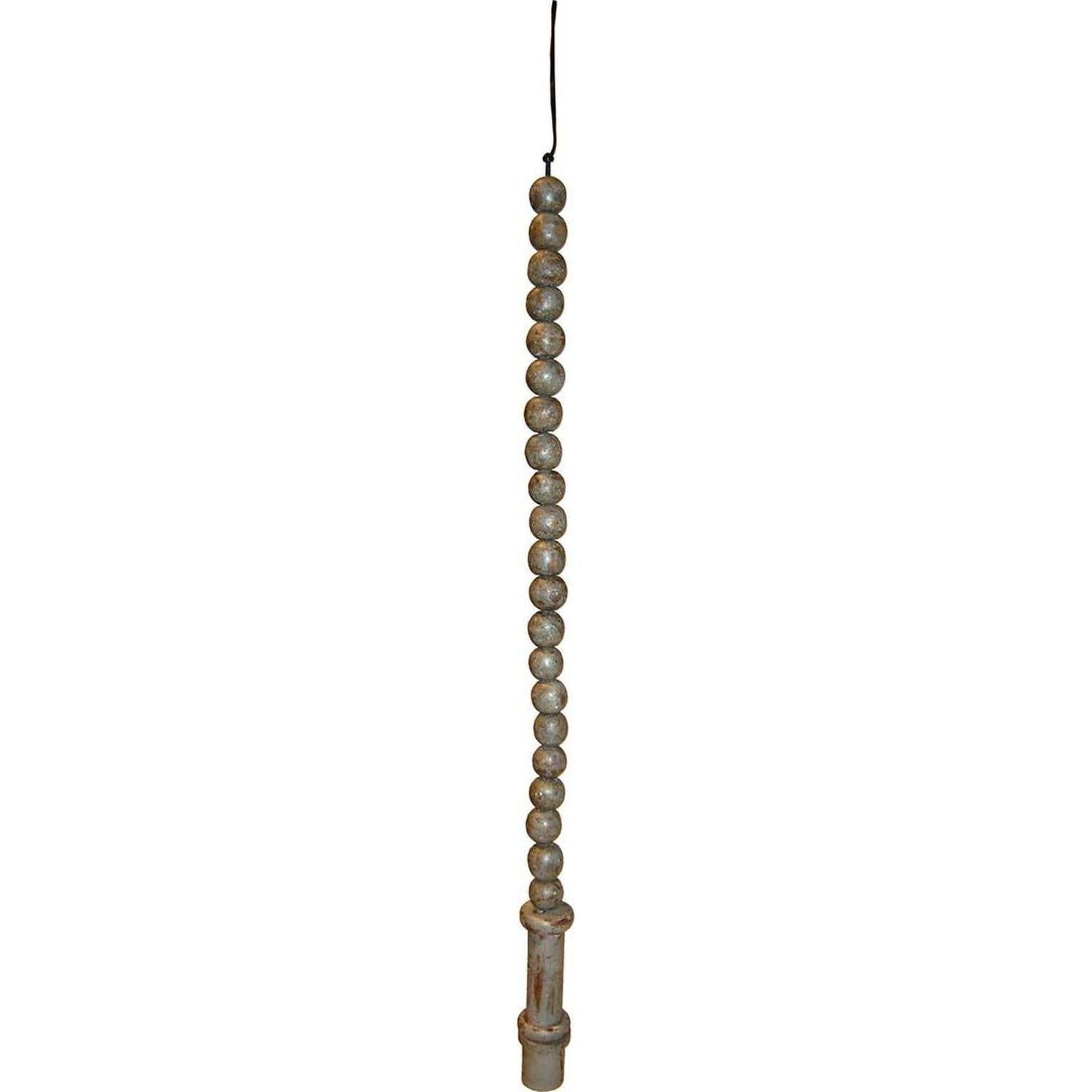 Pendelleuchte Bruce aus Holzkugeln - Antikgrau-Pendelleuchten-Trademark Living-le canapé
