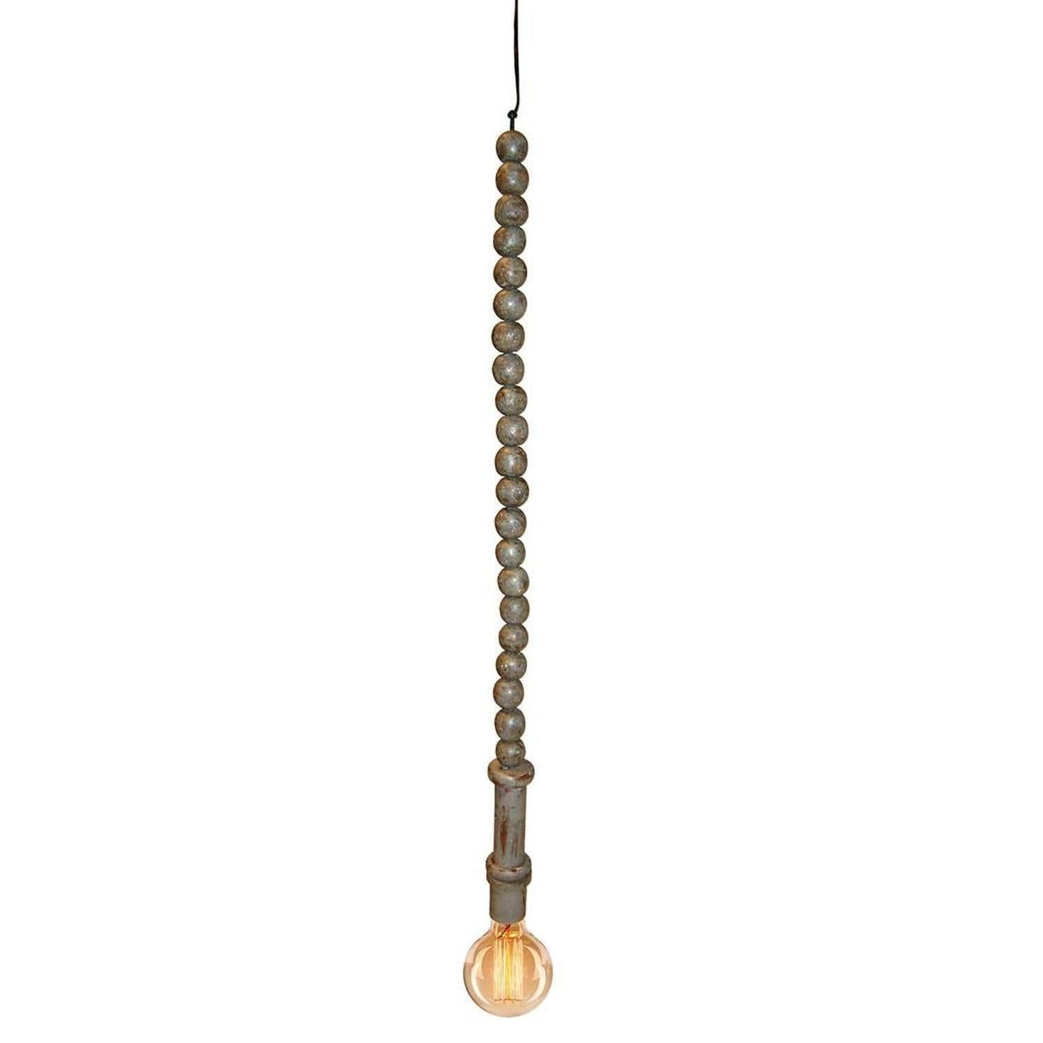 Pendelleuchte Bruce aus Holzkugeln - Antikgrau-Pendelleuchten-Trademark Living-le canapé