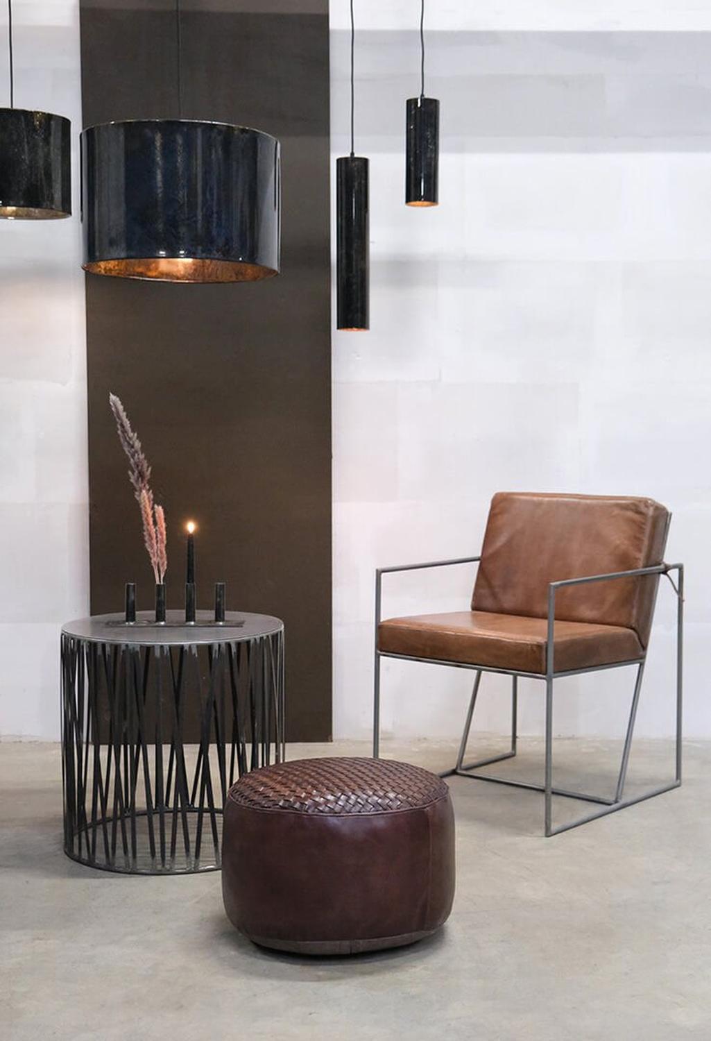 Pendelleuchte Jonah (L) - Dunkelblaumarmoriert-Pendelleuchten-Trademark Living-le canapé