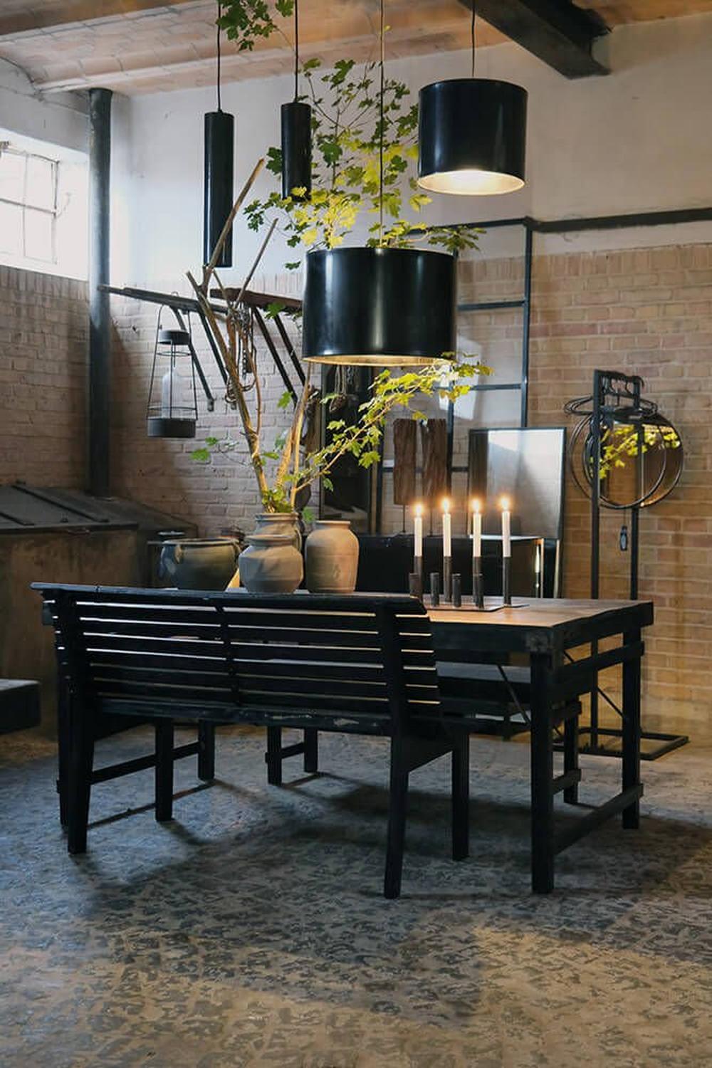 Pendelleuchte Jonah (L) - Dunkelblaumarmoriert-Pendelleuchten-Trademark Living-le canapé