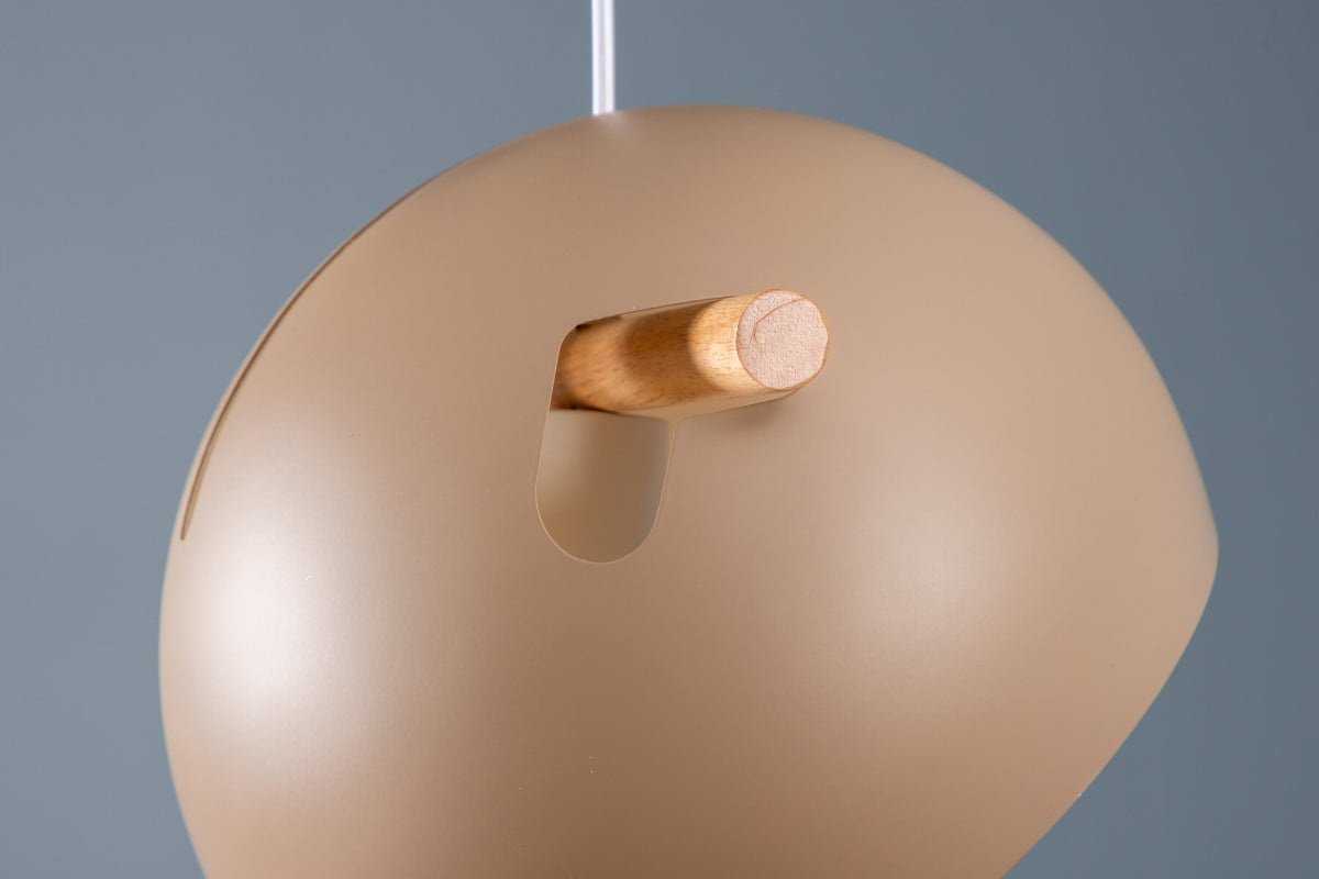 Pendelleuchte Tubbie aus Metall - Beige-Pendelleuchten-Venture Home-le canapé