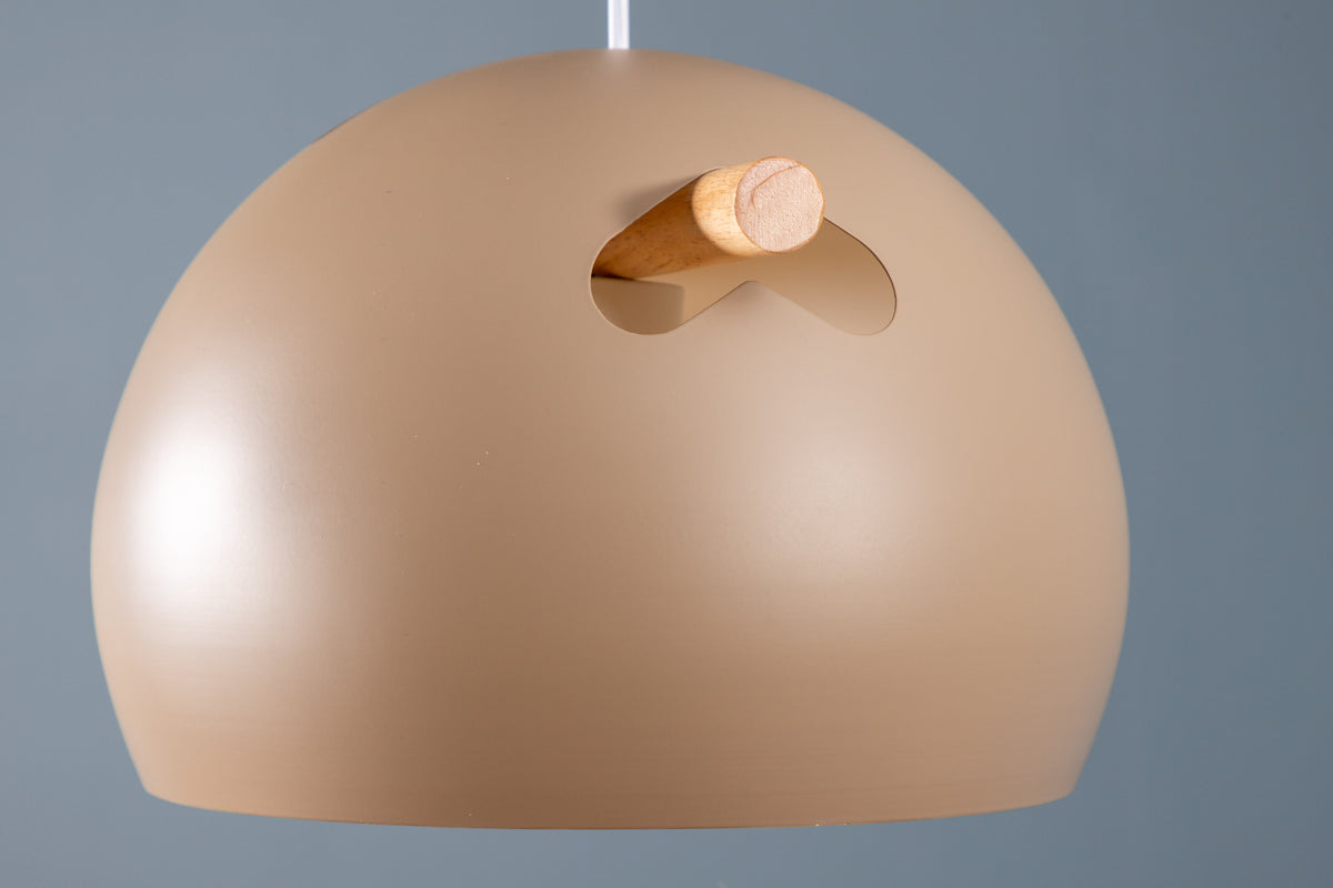 Pendelleuchte Tubbie aus Metall - Beige-Pendelleuchten-Venture Home-le canapé